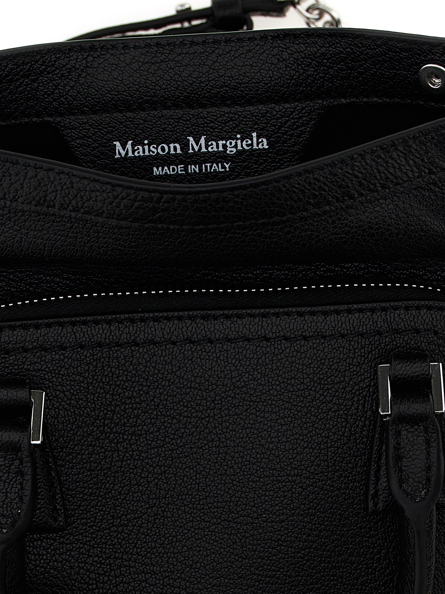 Maison Margiela Schwarze Kalbsleder-Handtasche