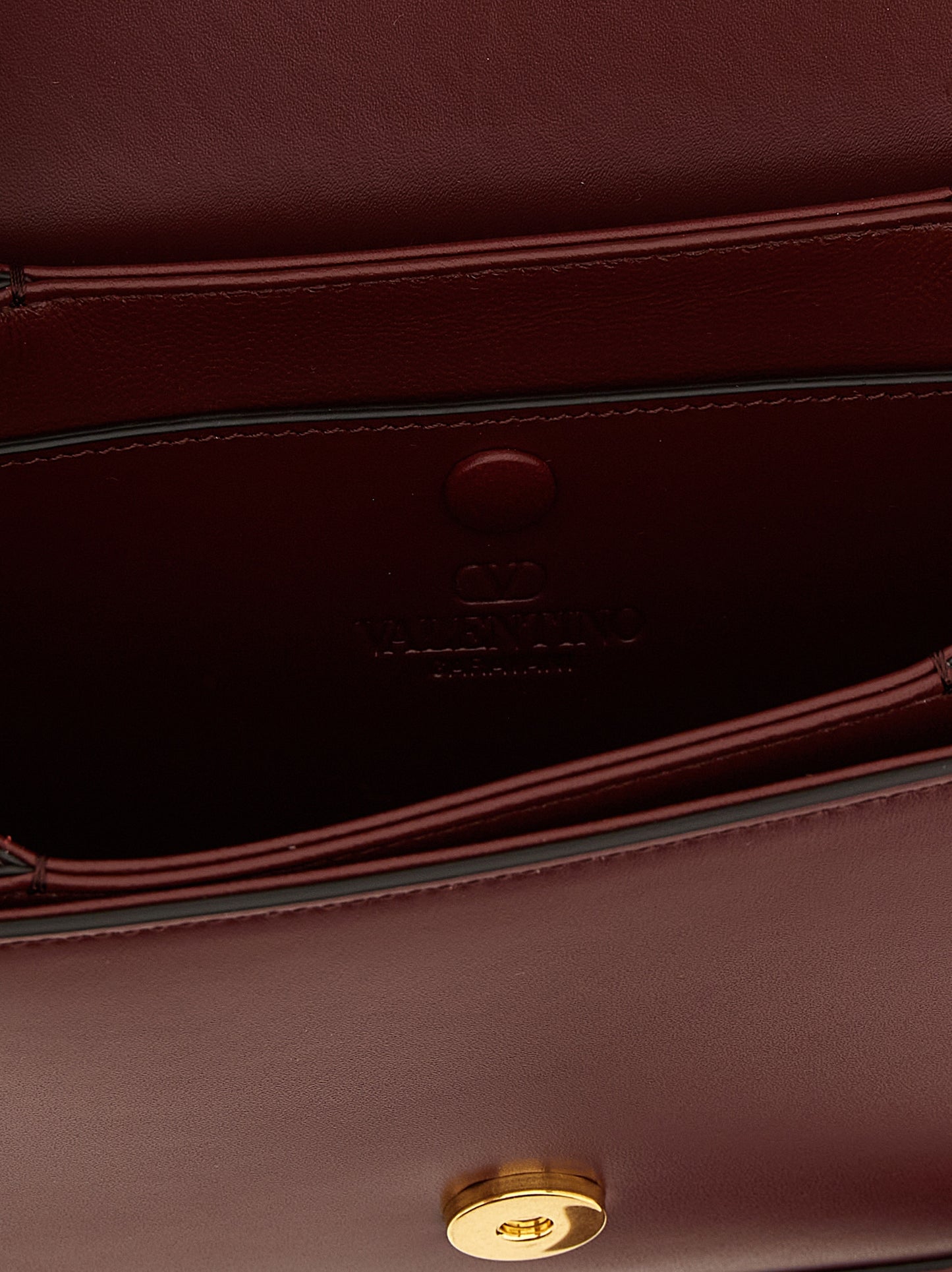 Valentino Garavani Bordeaux Kalbsleder Umhängetasche