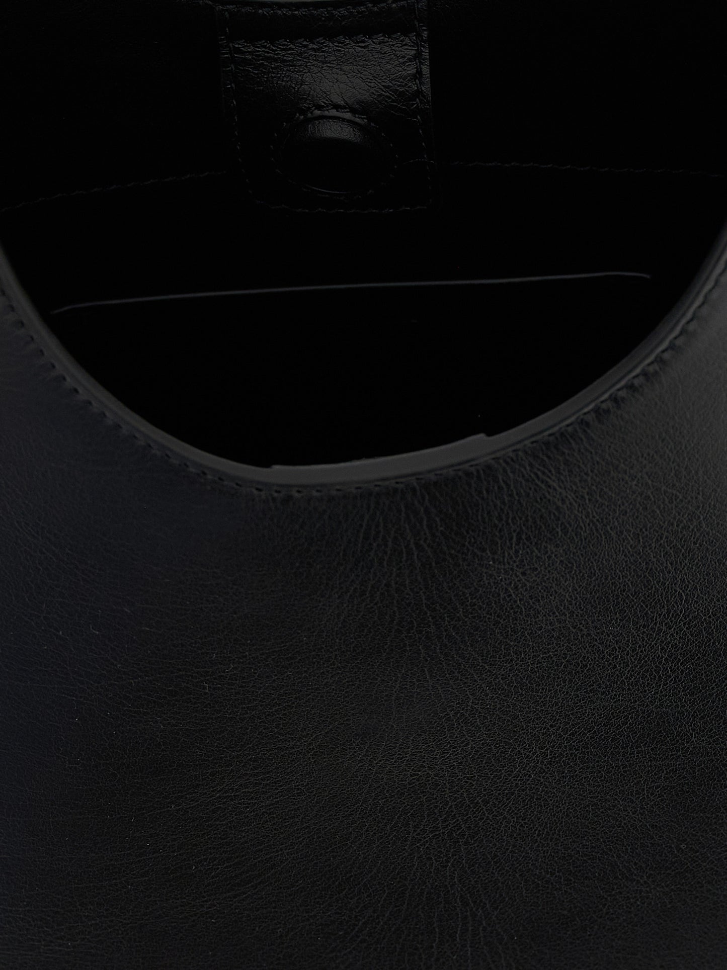 Jil Sander Schwarze Schultertasche aus Rindsleder