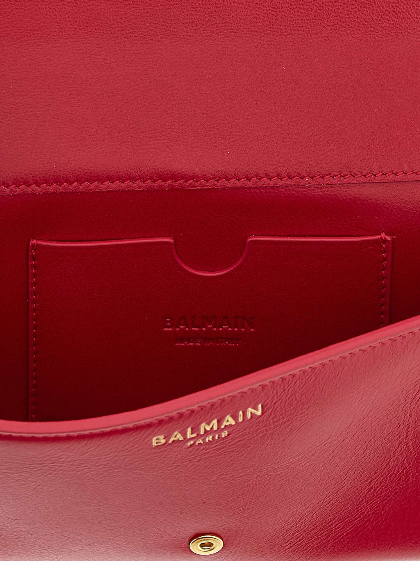 Balmain Kartenetui aus Fuchsia-Kalbsleder