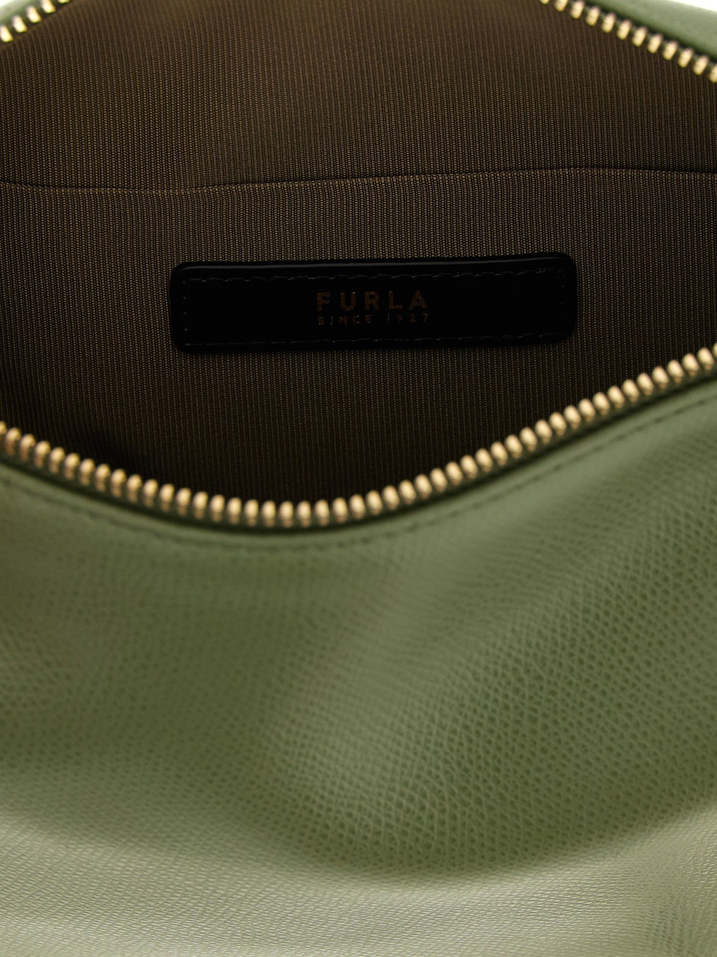 Furla Zweifarbige Schultertasche aus Kalbsleder