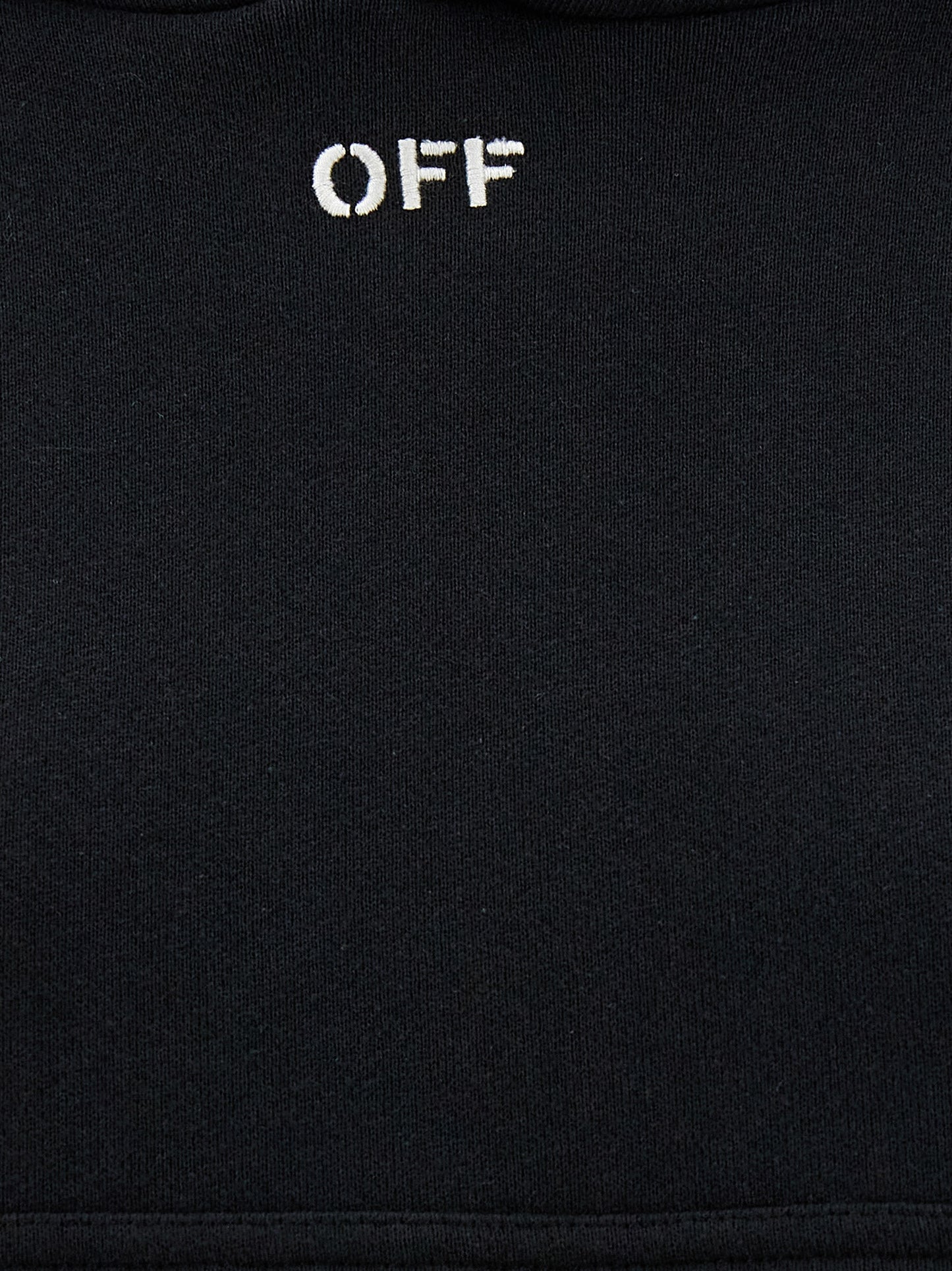Off-White Schwarzer Baumwoll-Hoodie