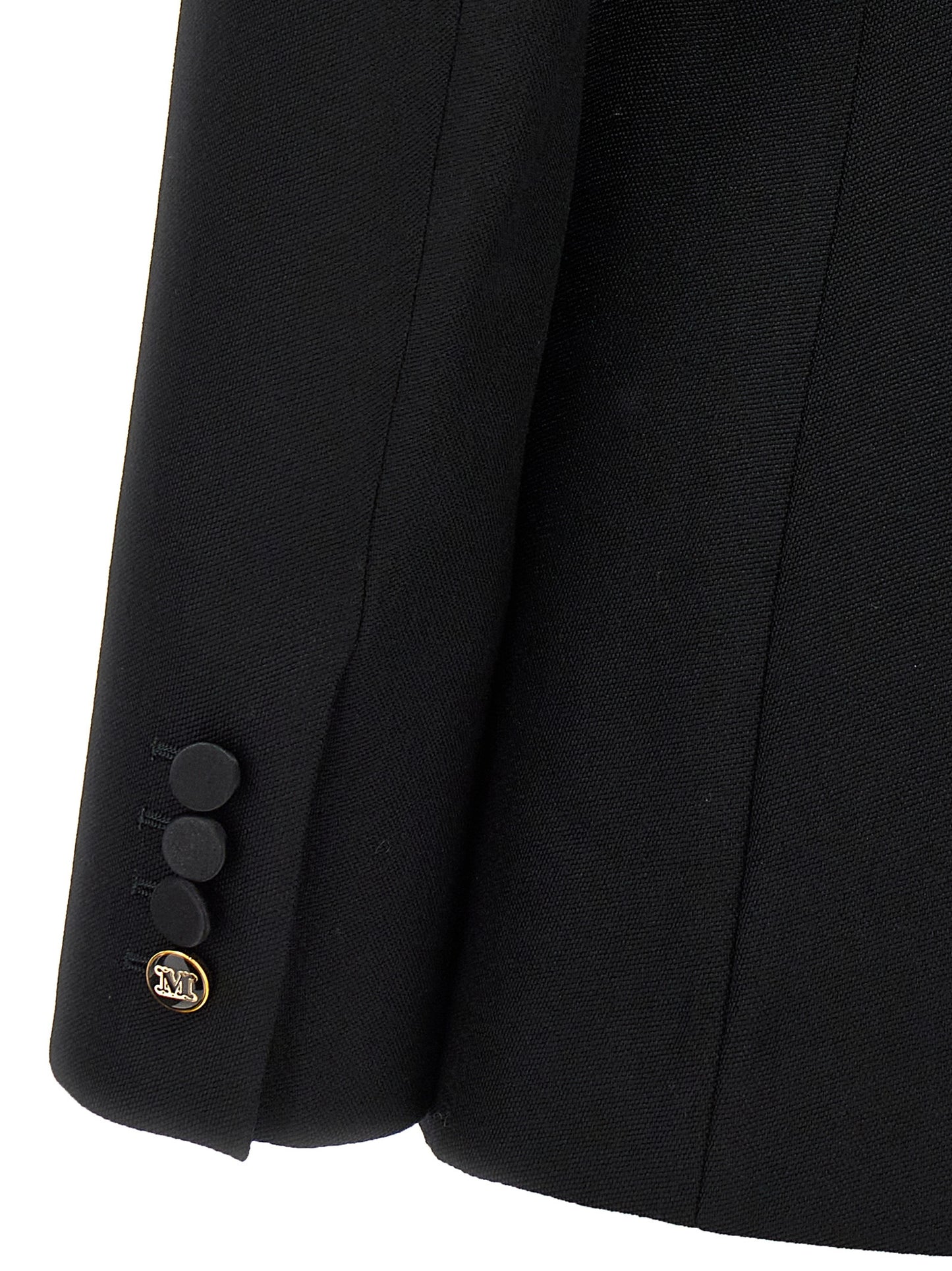 Max Mara Schwarzer Blazer aus reiner Schurwolle