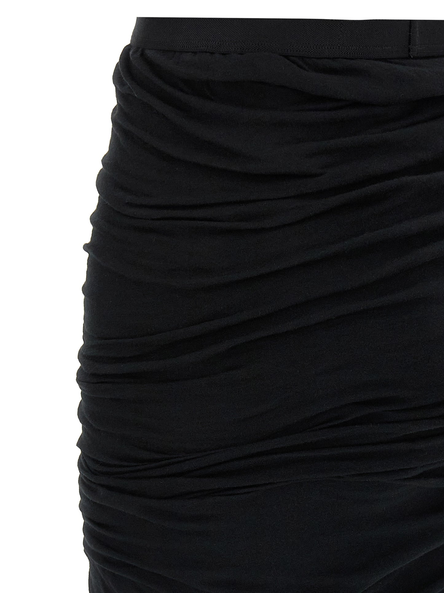 Rick Owens Schwarzer Baumwoll-Minirock