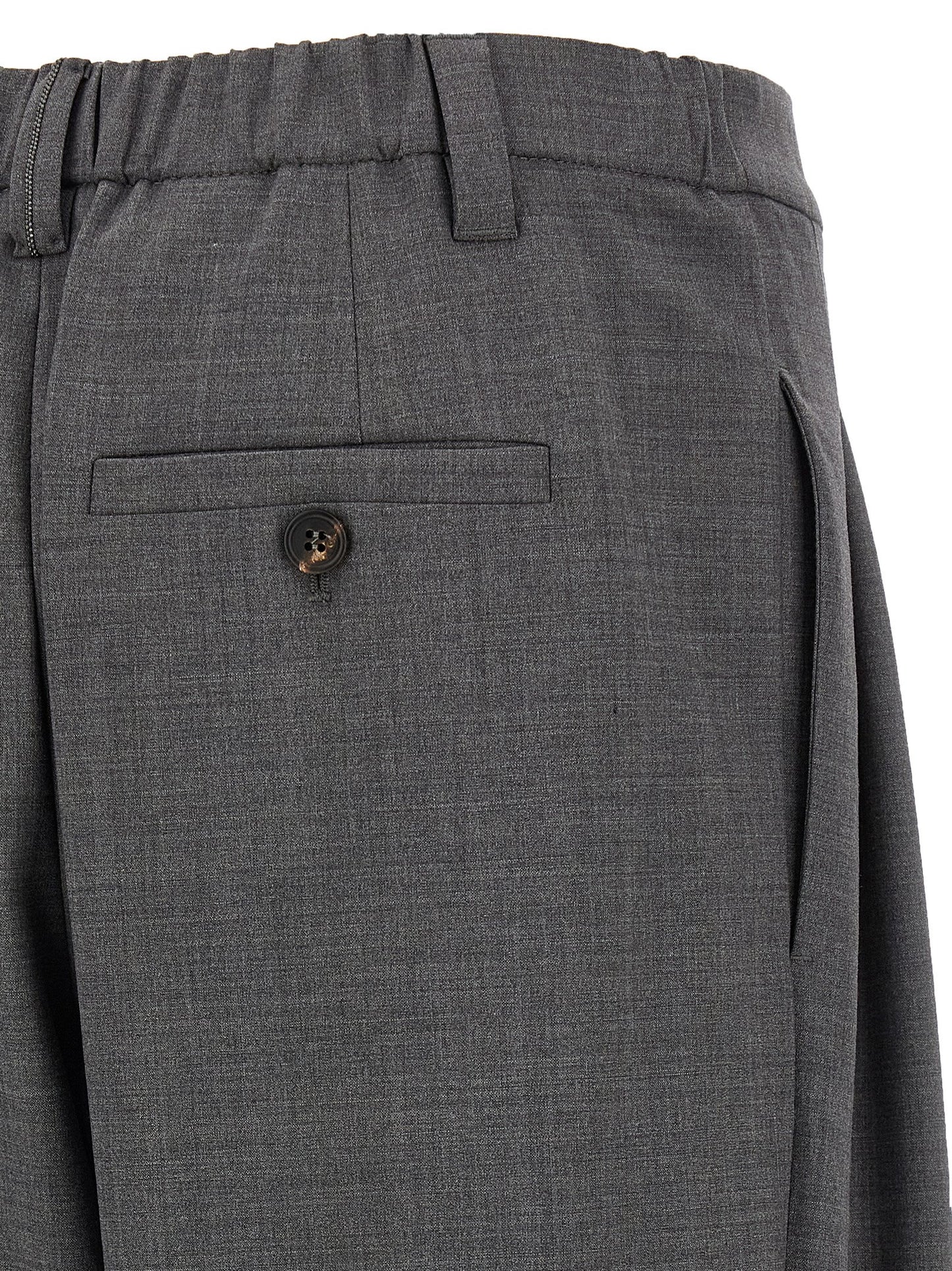 Brunello Cucinelli Graue Hose aus reiner Schurwolle