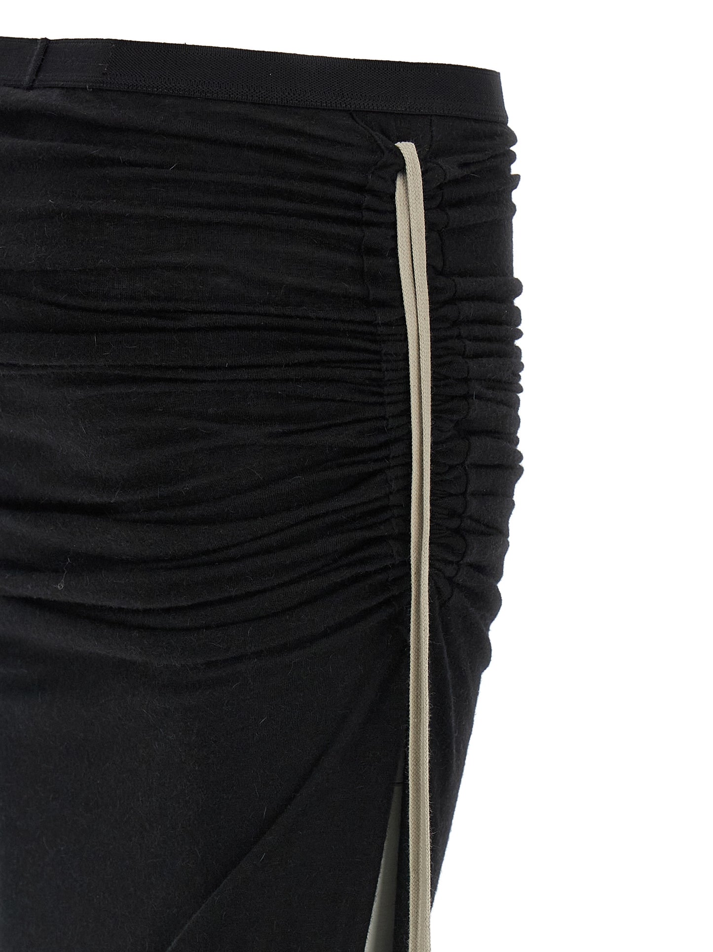 Rick Owens Schwarzer Woll-Minirock