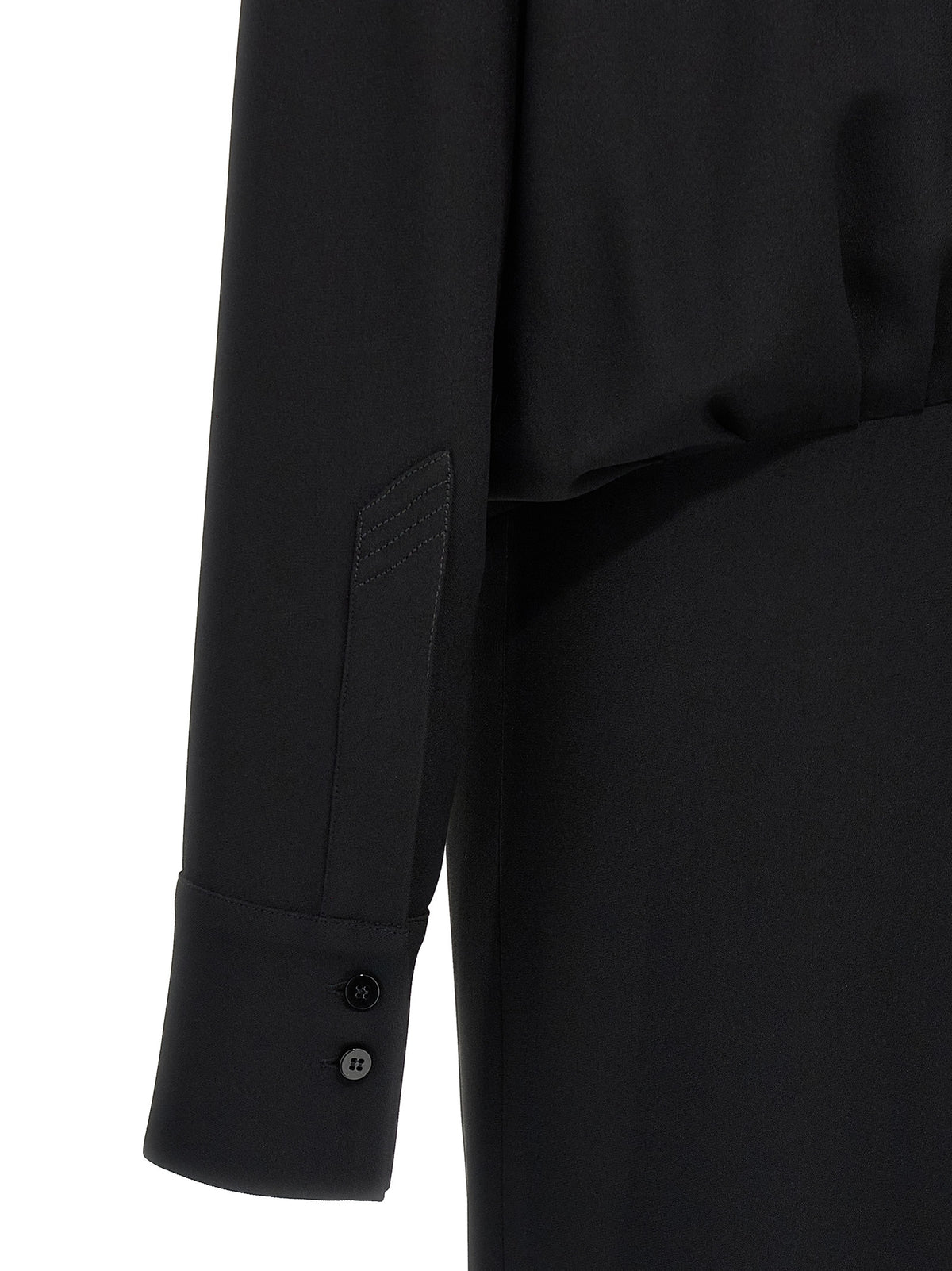 The Attico Schwarzes Cady Midikleid – Ansicht 4 | Arca Lucia
