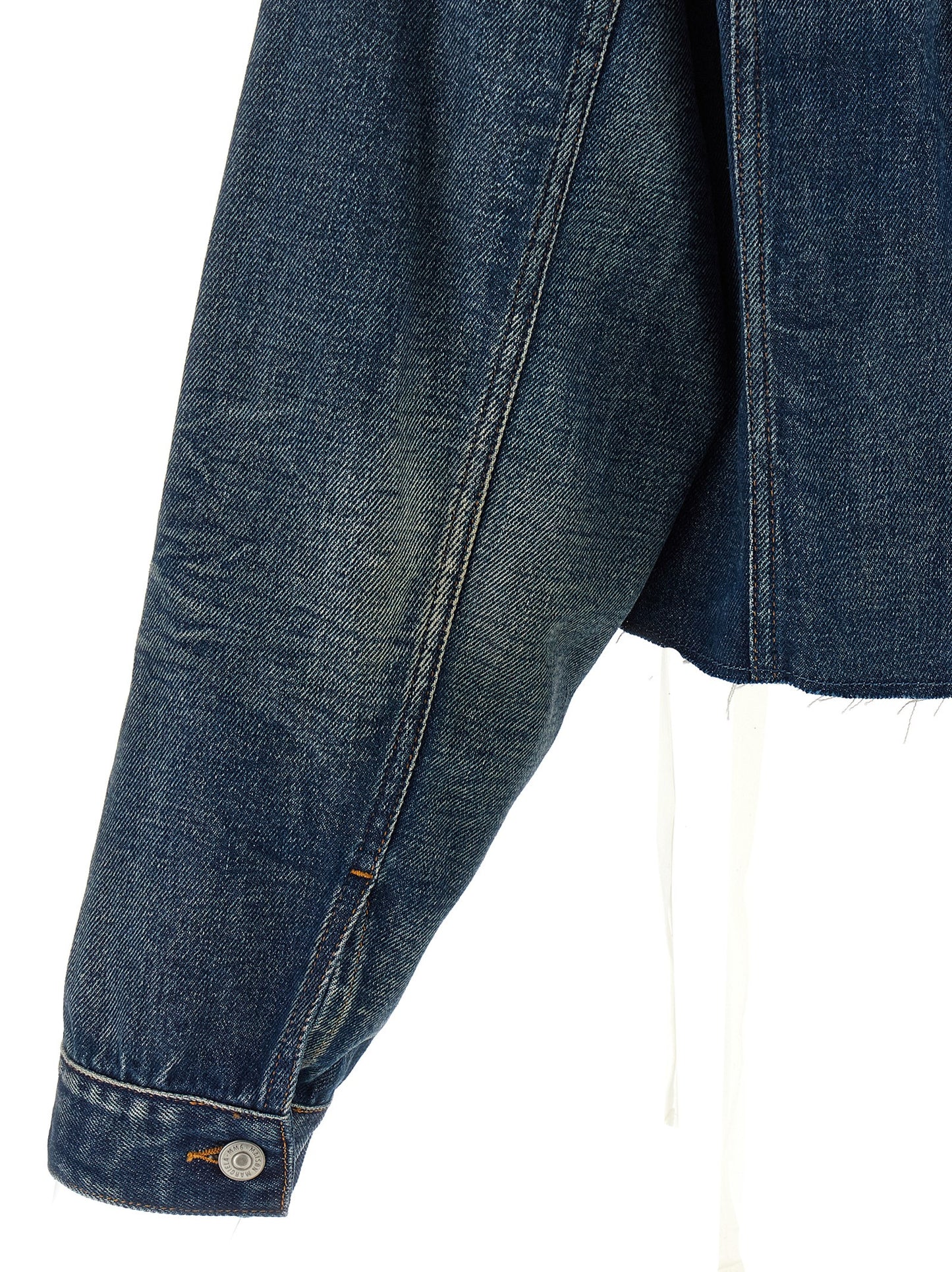 MM6 Maison Margiela Blaue Jeansjacke aus Baumwolle