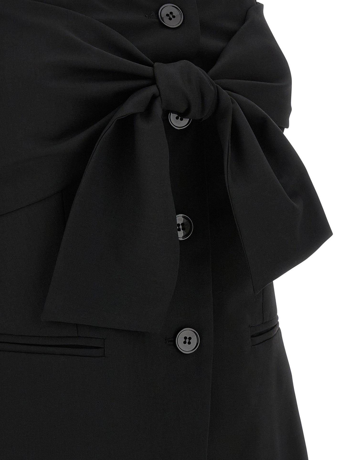 Max Mara Schwarze Tanktops aus reiner Schurwolle