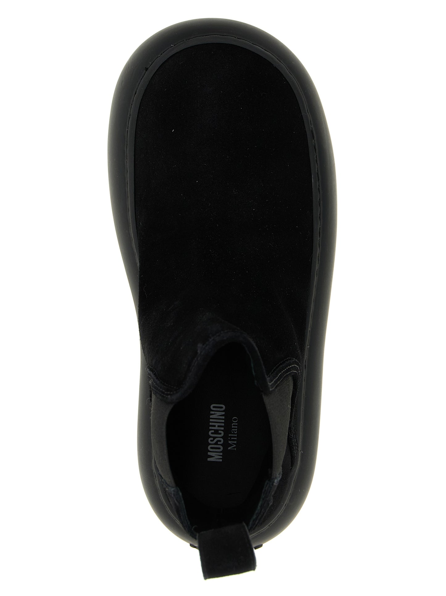 Moschino Schwarze Chelsea Boots aus Kalbsleder