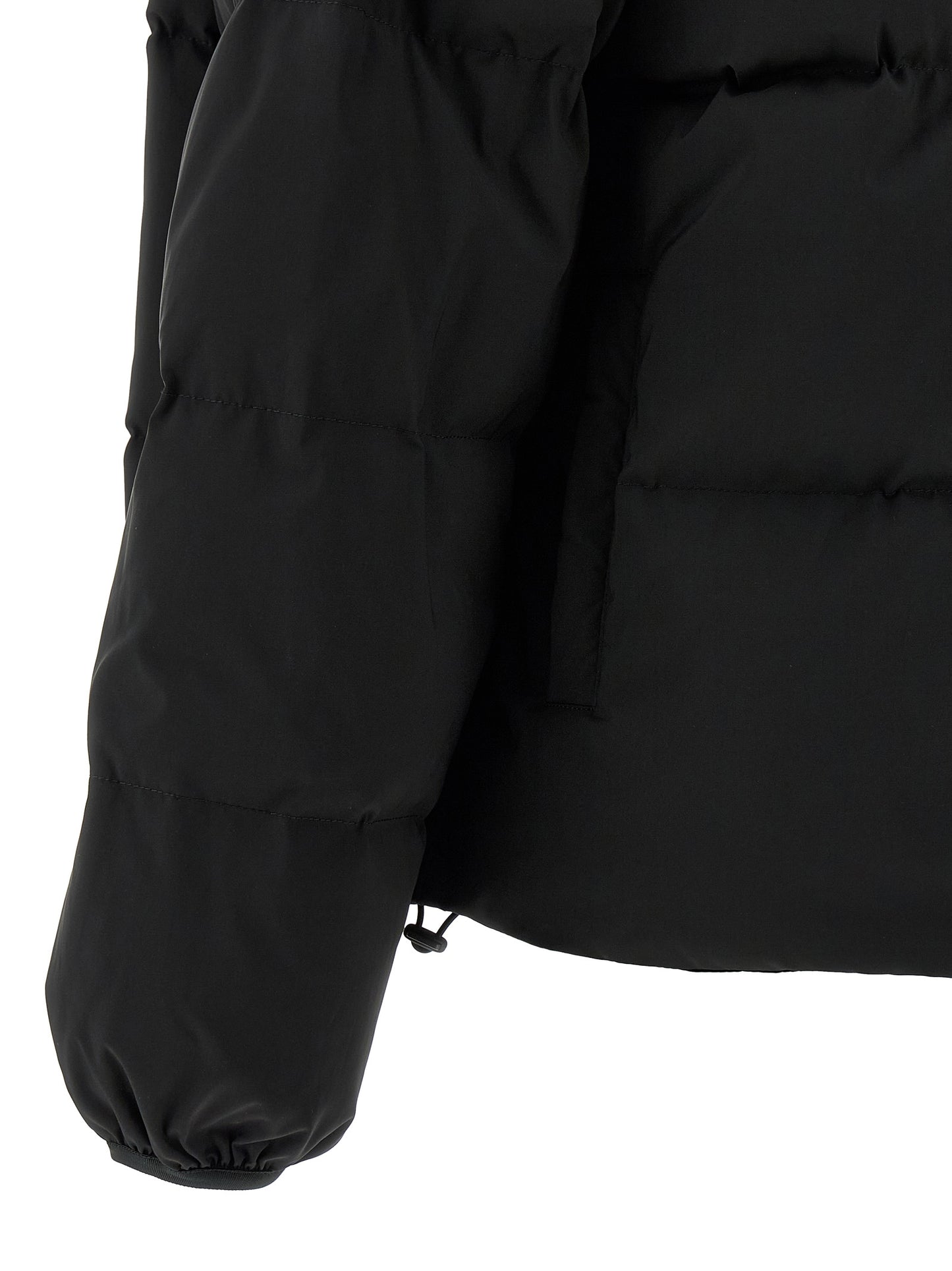 MM6 Maison Margiela Schwarze Polyester-Jacke in voller Länge