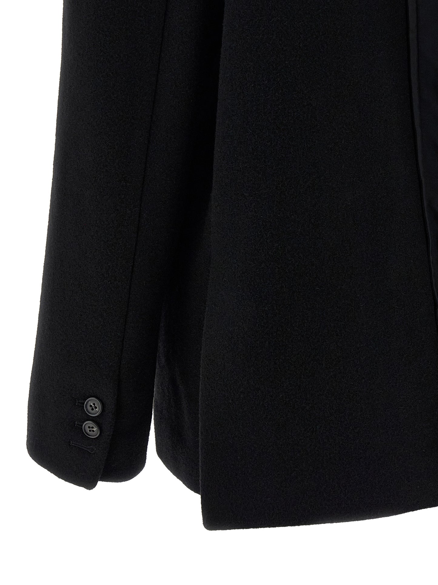 MM6 Maison Margiela Schwarzer Blazer aus reiner Schurwolle