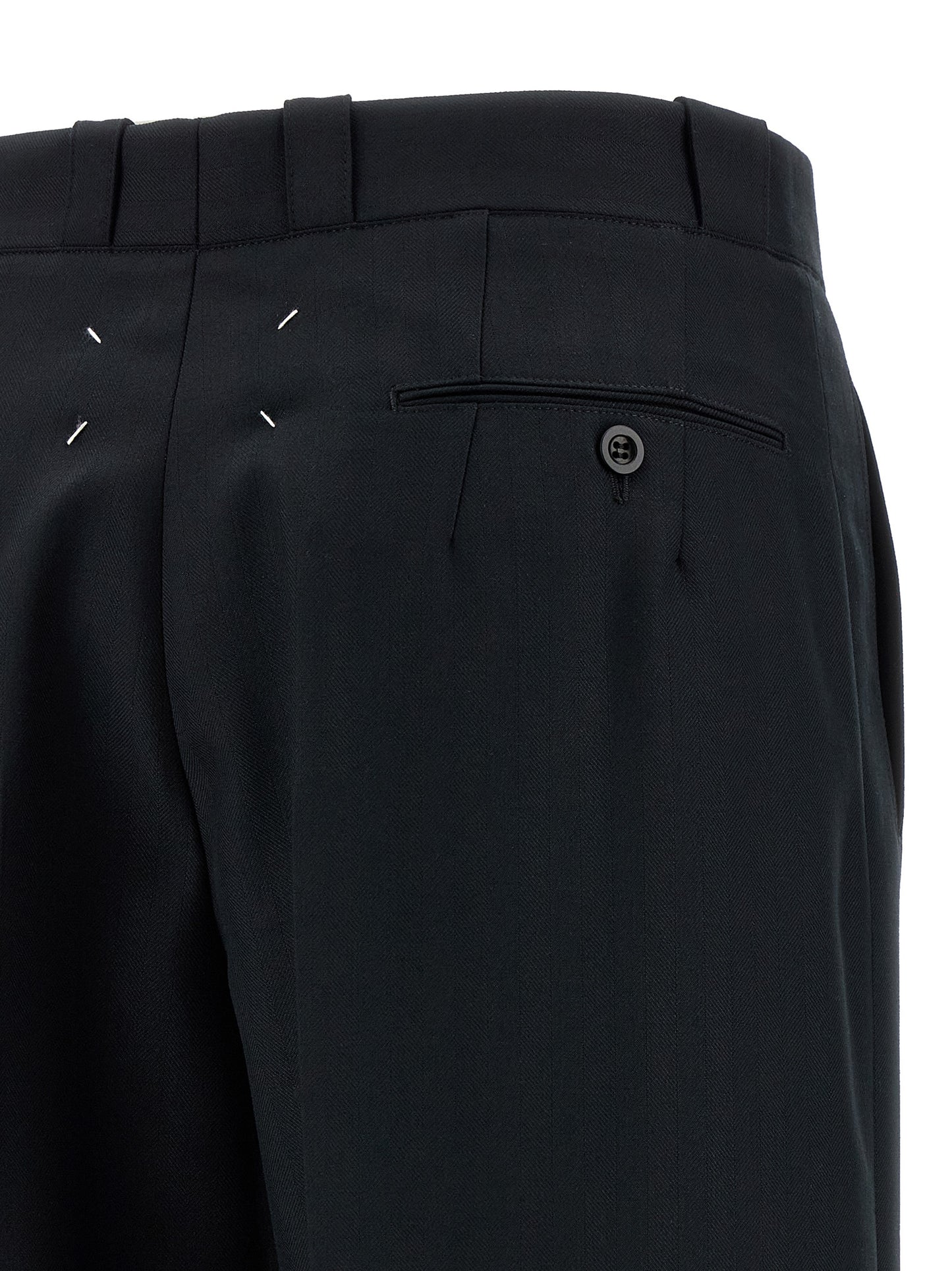 Maison Margiela Schwarze Wollhose