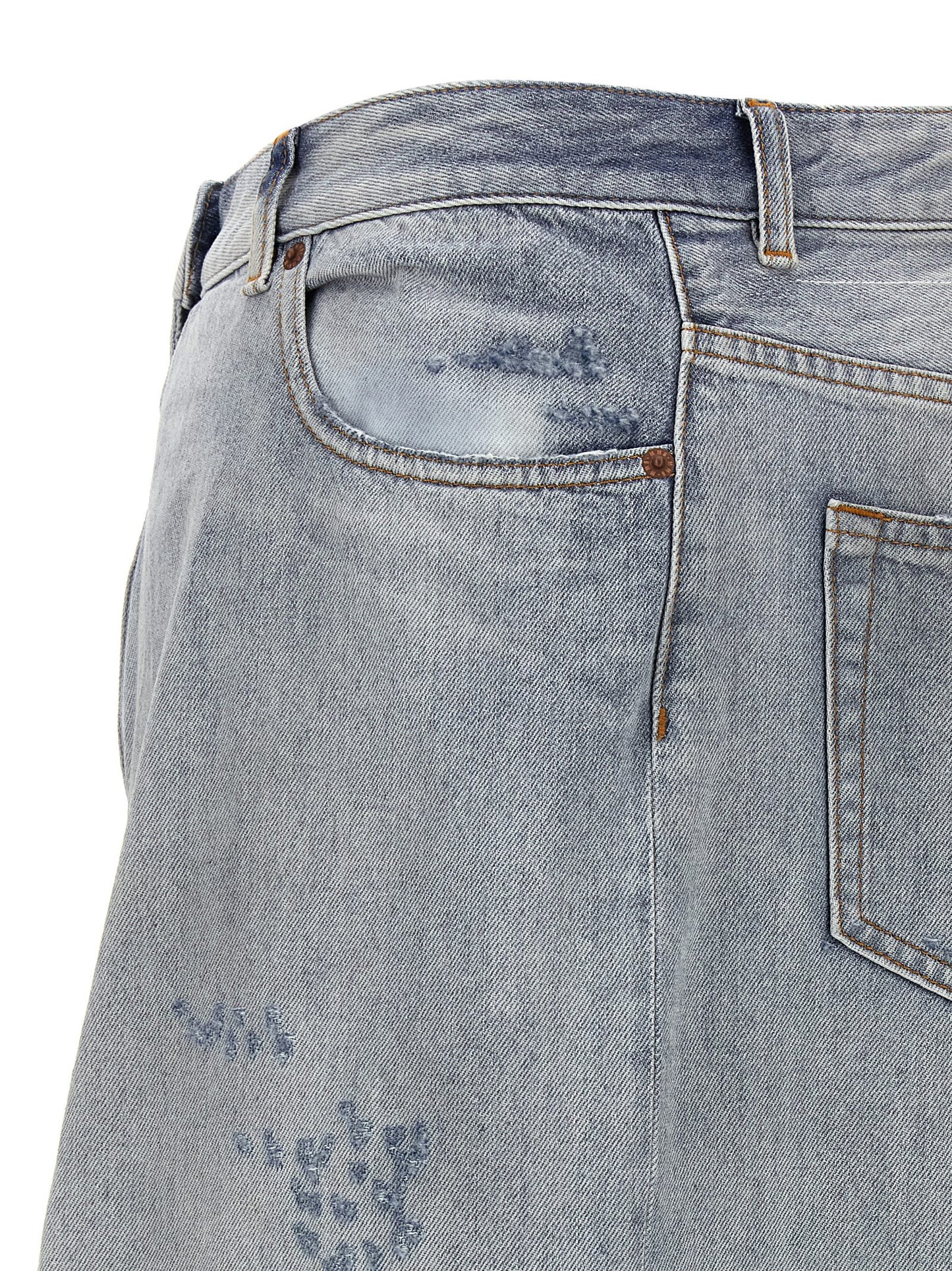 MM6 Maison Margiela Blaue Baumwoll-Minirock