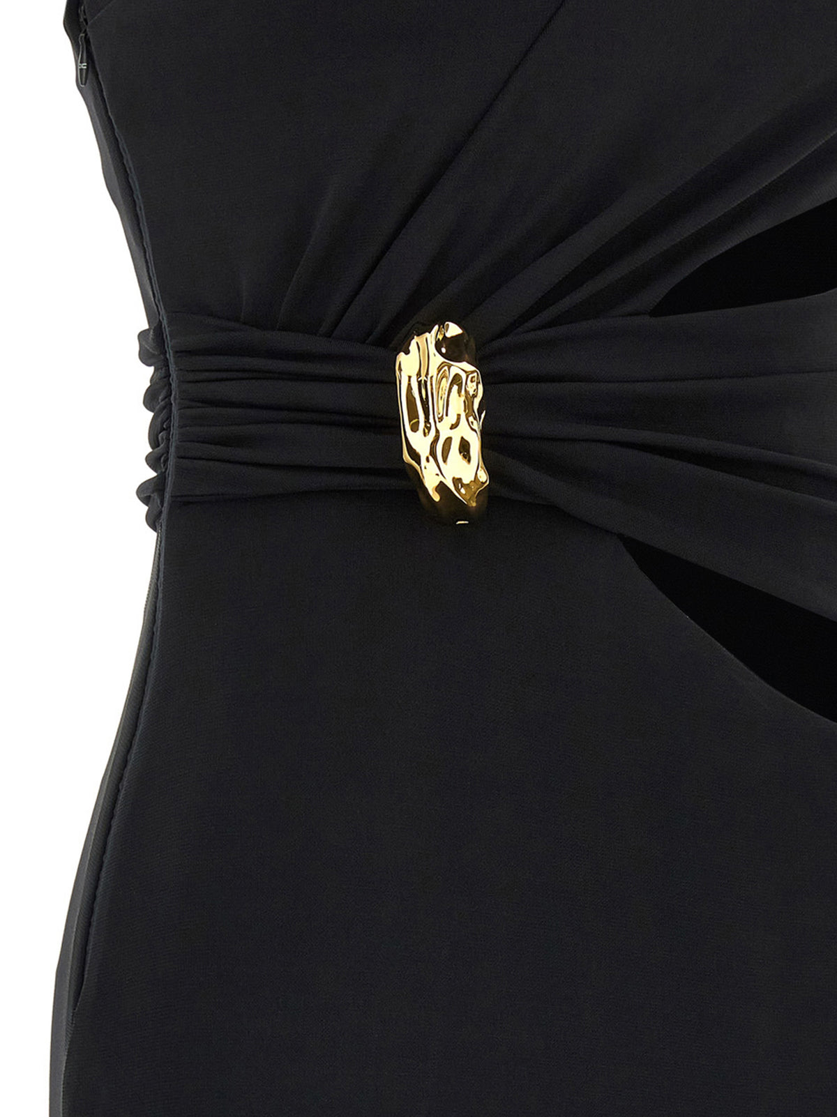 Elisabetta Franchi Black Viscose Maxi Dress