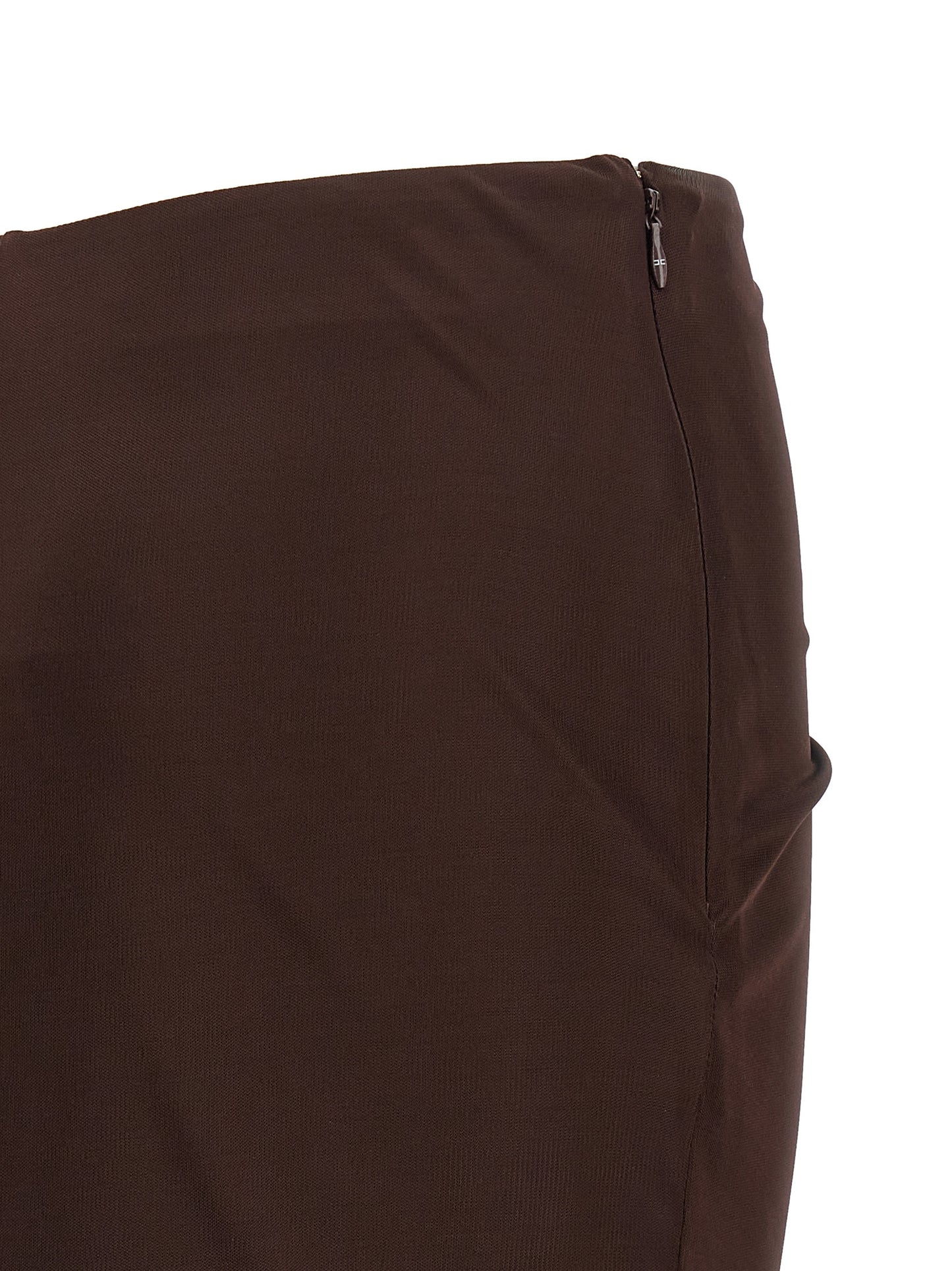 Elisabetta Franchi Brauner Minirock aus Viskose