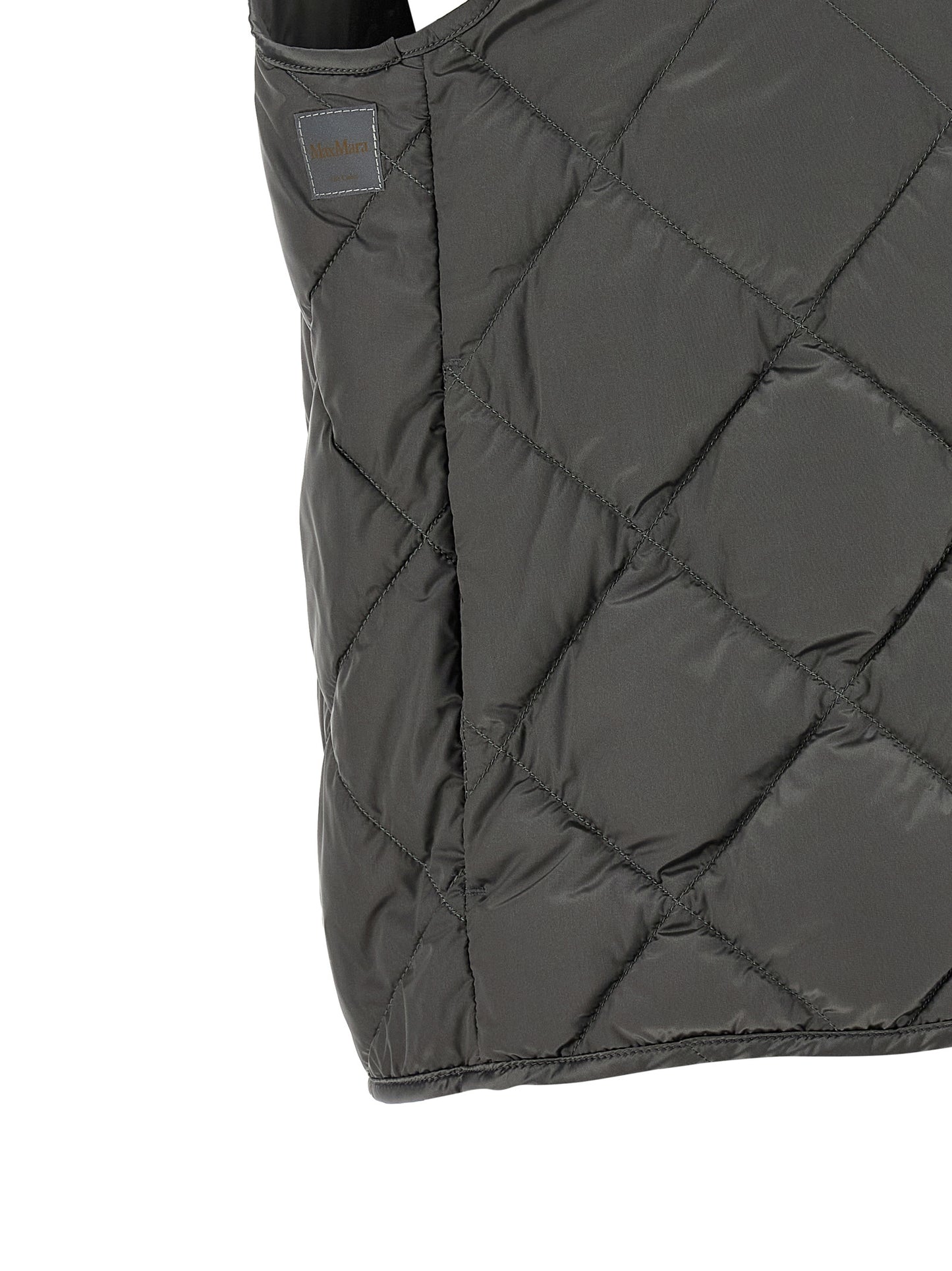 Max Mara Graue ärmellose Jacke aus Polyamid