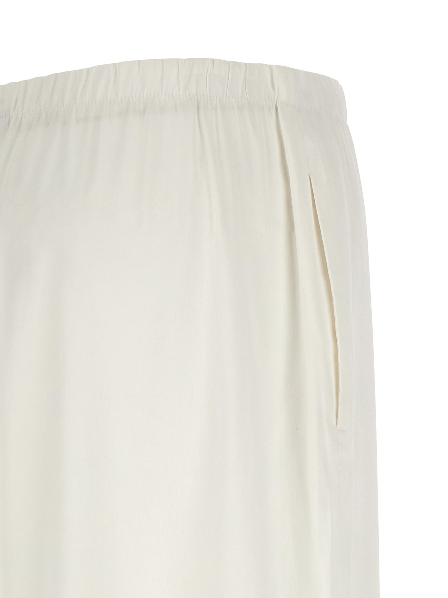 Max Mara Weiße Leinen-Freizeithose
