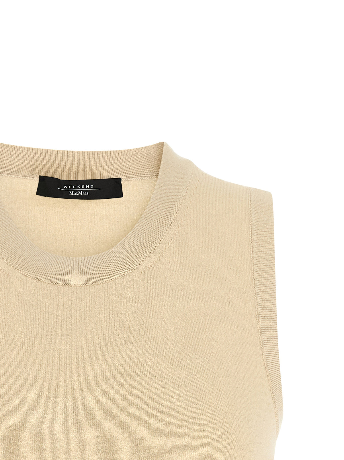 T-shirt senza maniche in viscosa beige Max Mara