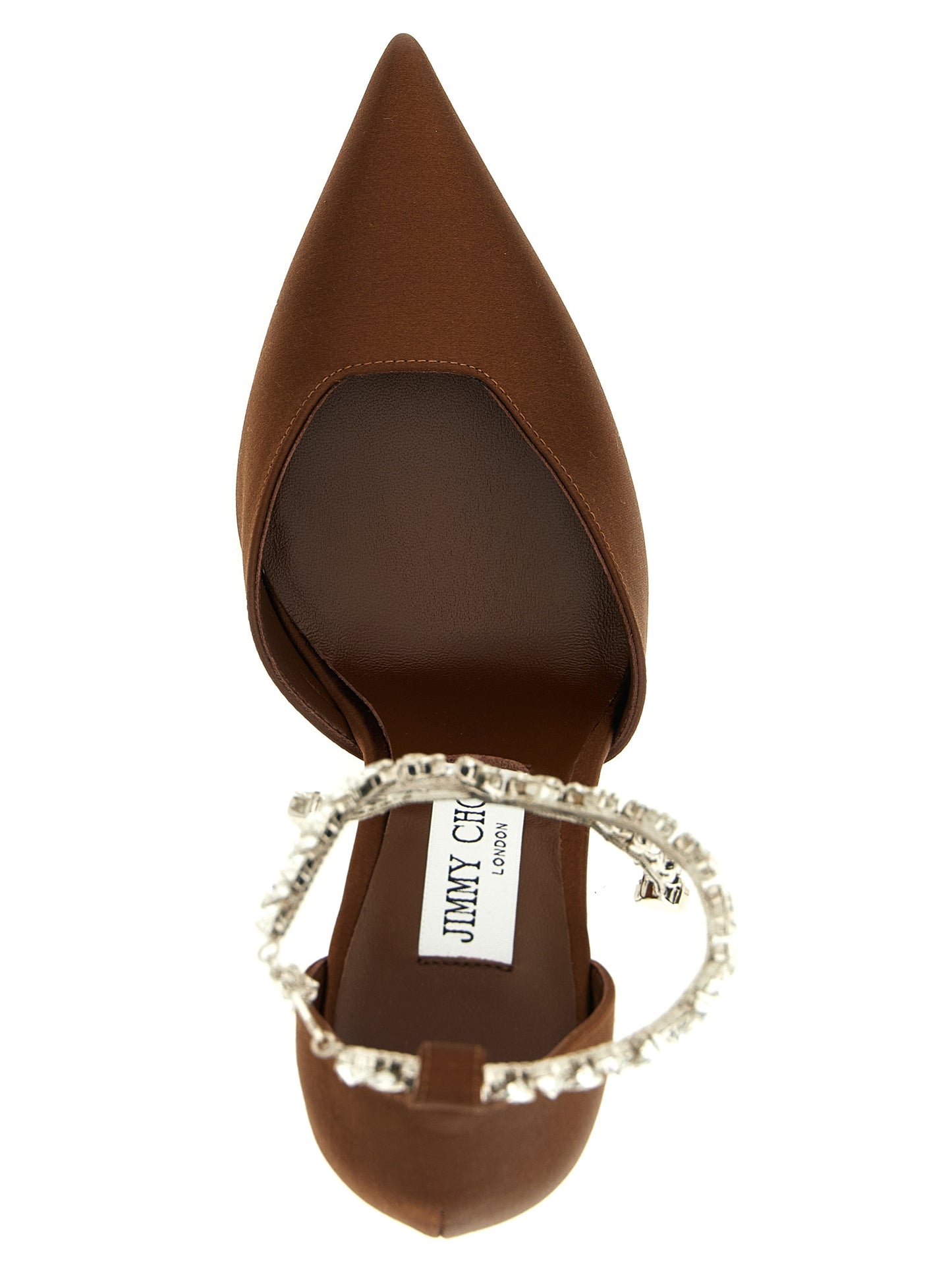 Jimmy Choo Braune Tencel Pumps mit hohem Absatz