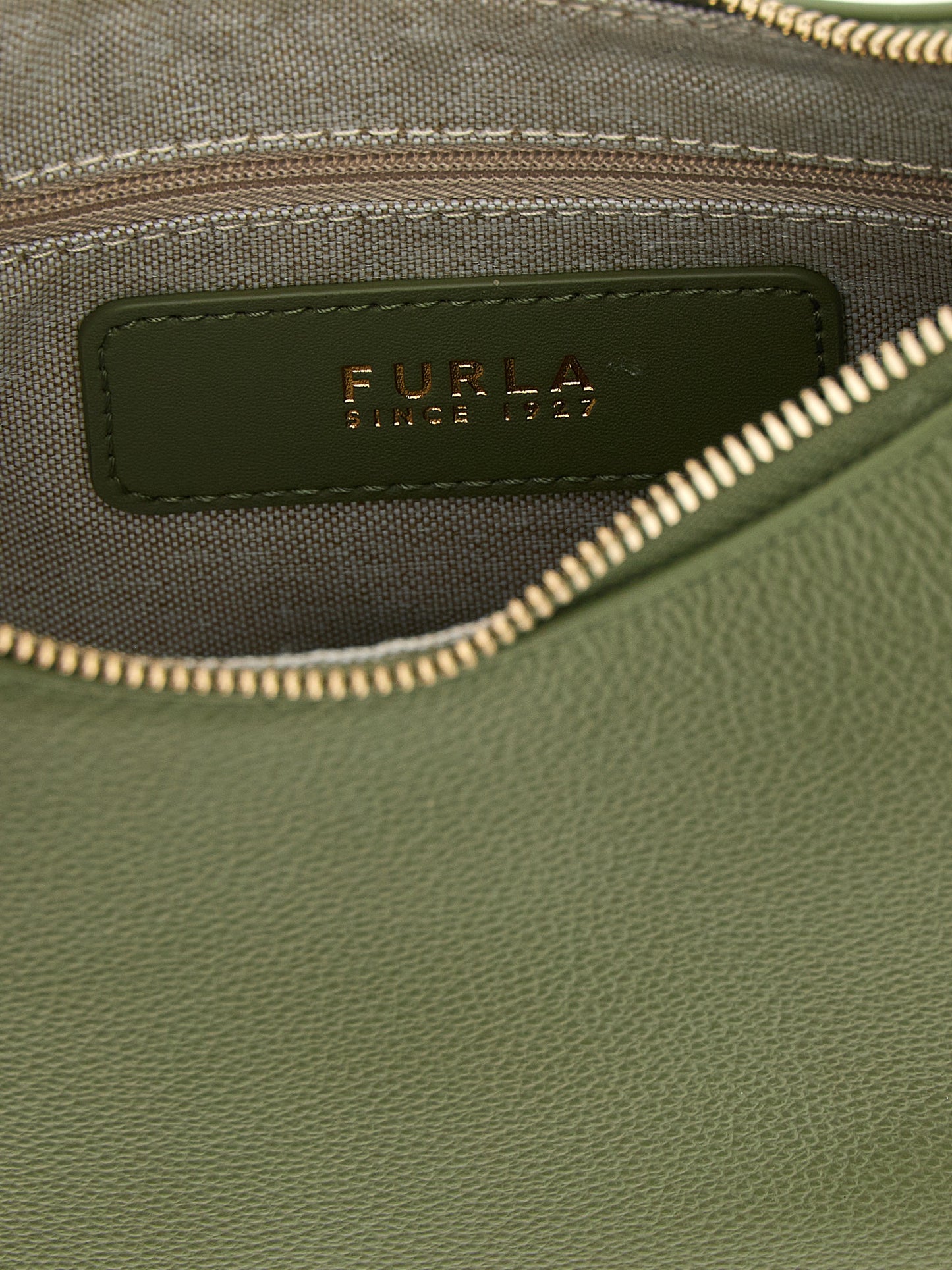 Furla Zweifarbige Schultertasche aus Kalbsleder