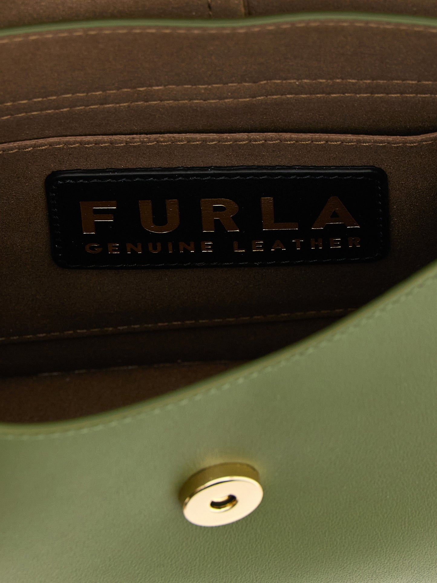 Furla Zweifarbige Schultertasche aus Kalbsleder