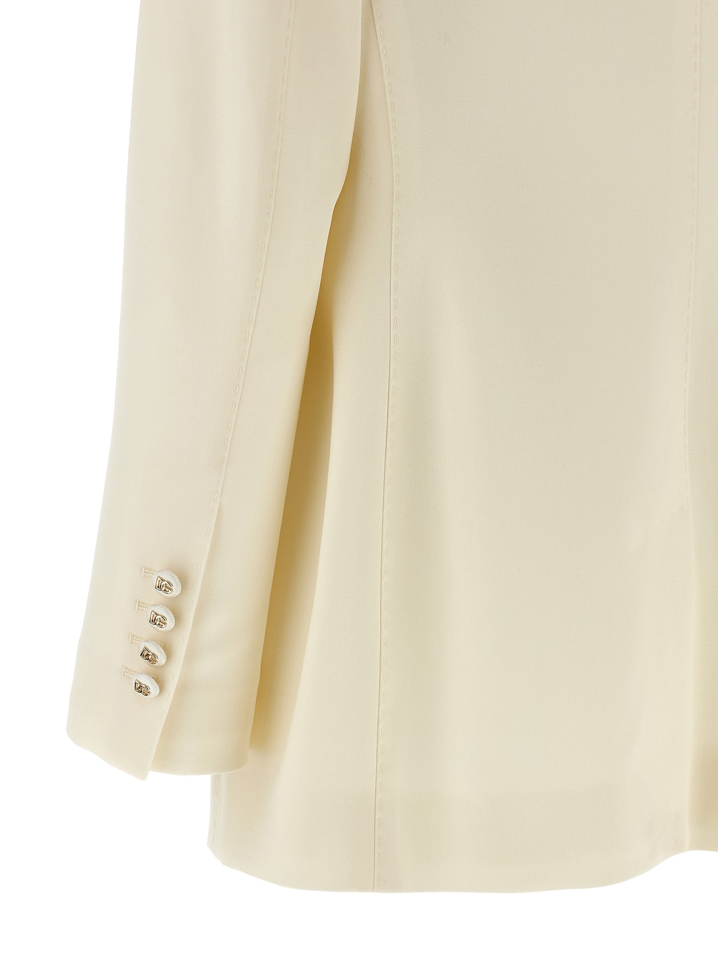 Dolce & Gabbana Weißer Blazer aus reiner Schurwolle