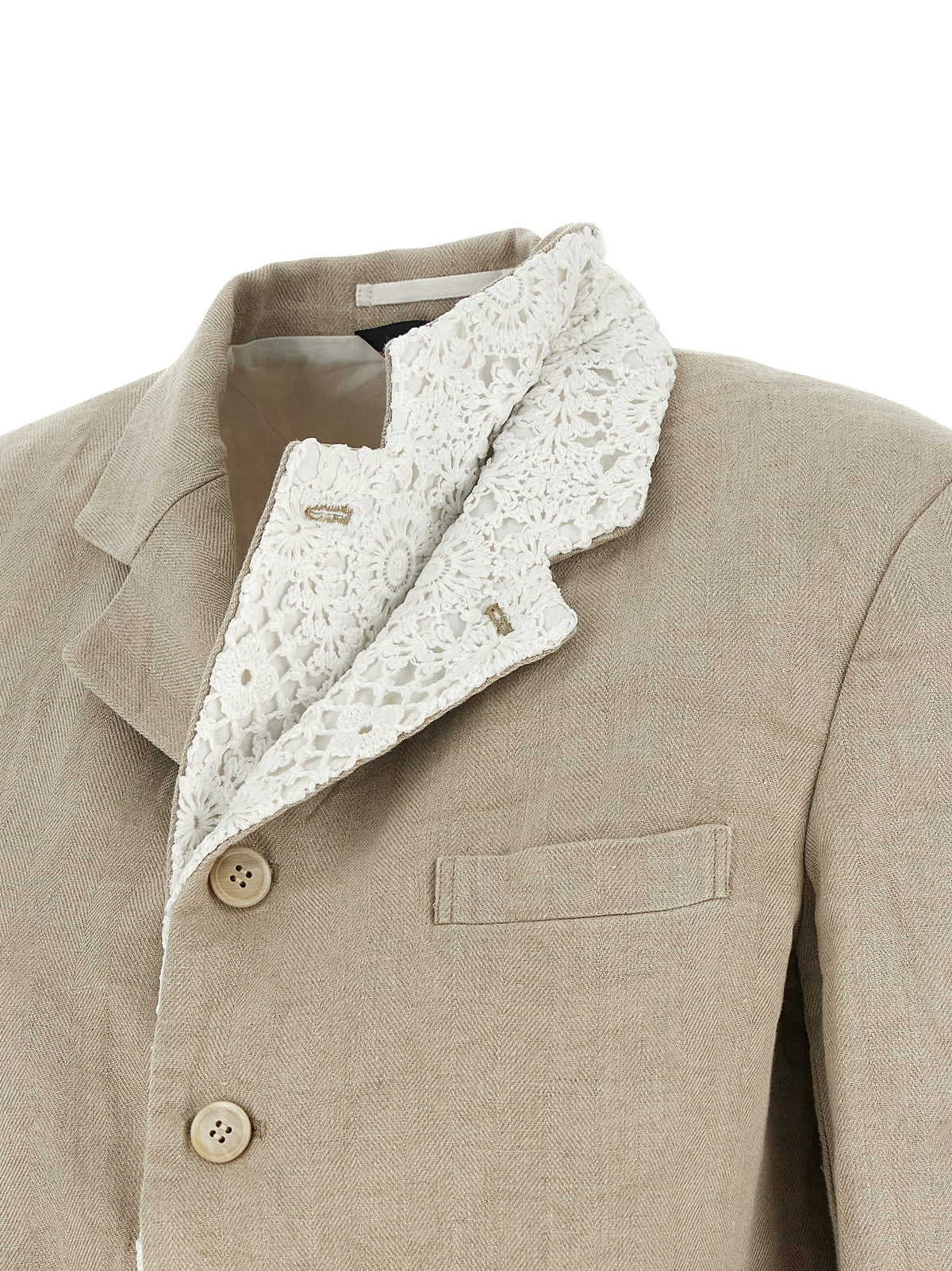 Comme Des Garçons Beige Leinenblazer