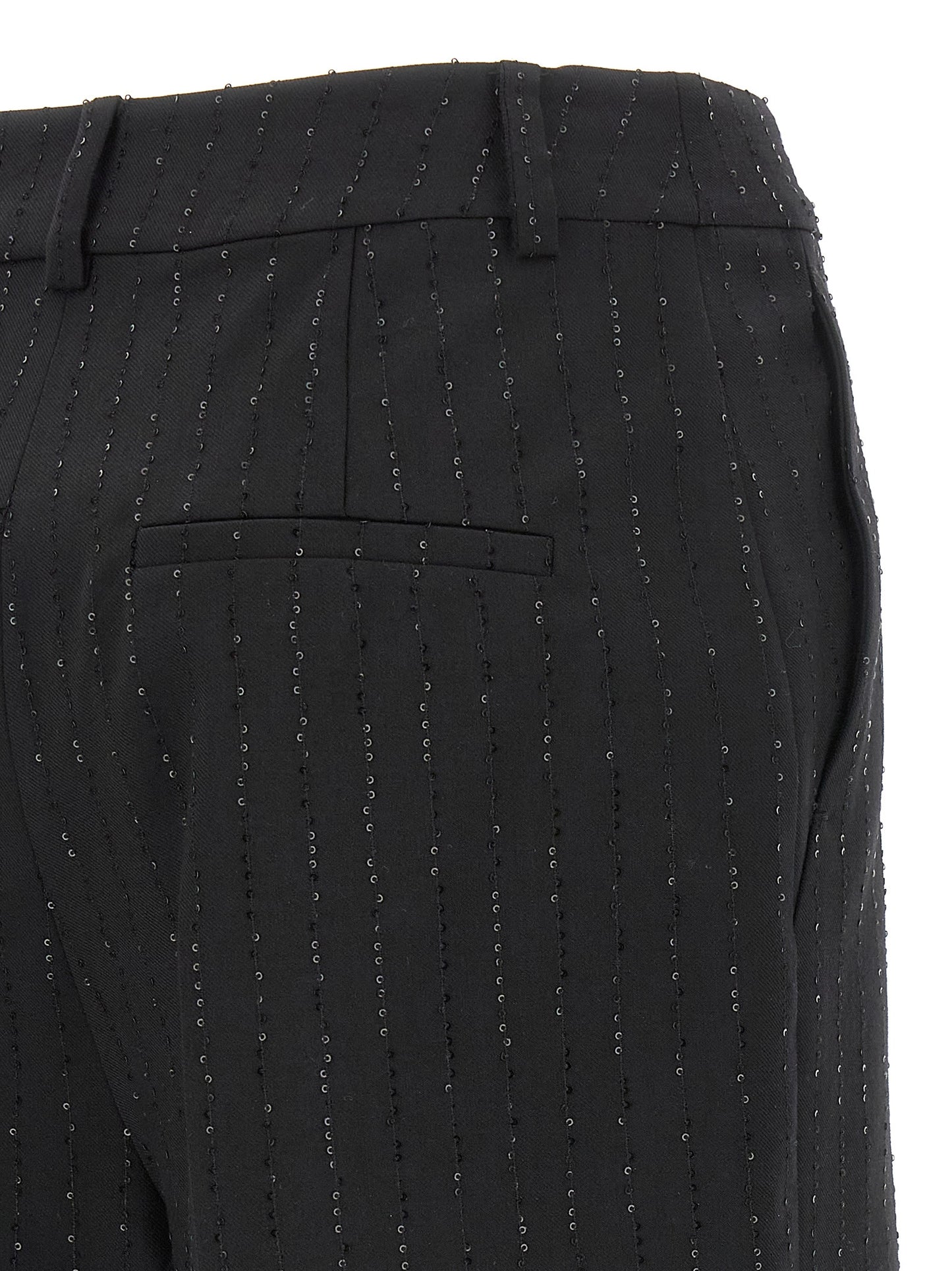 Max Mara Schwarze Bermuda-Shorts aus reiner Schurwolle