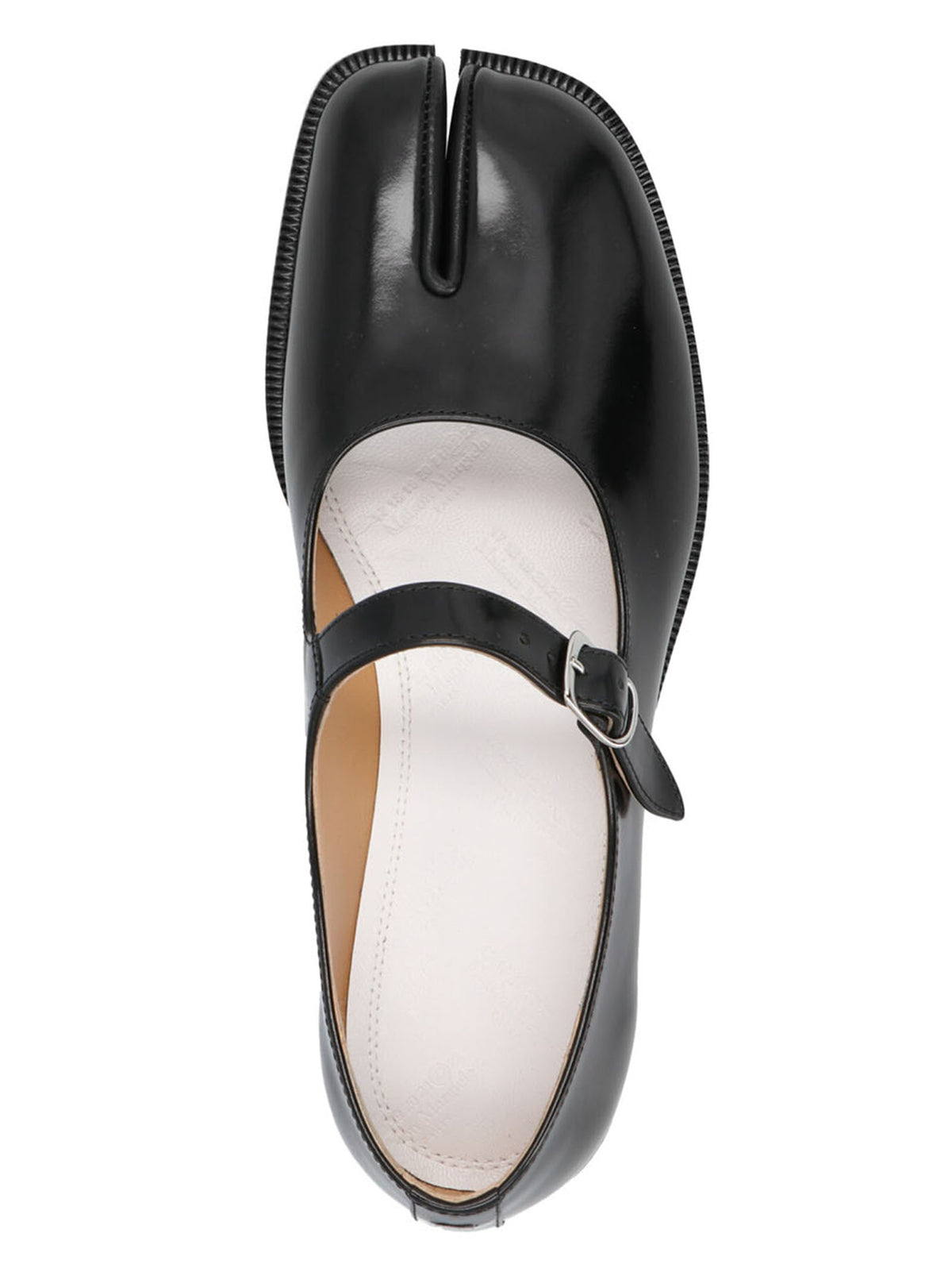 Maison Margiela Ballerine Tabi Mary-Jane Nere in Pelle