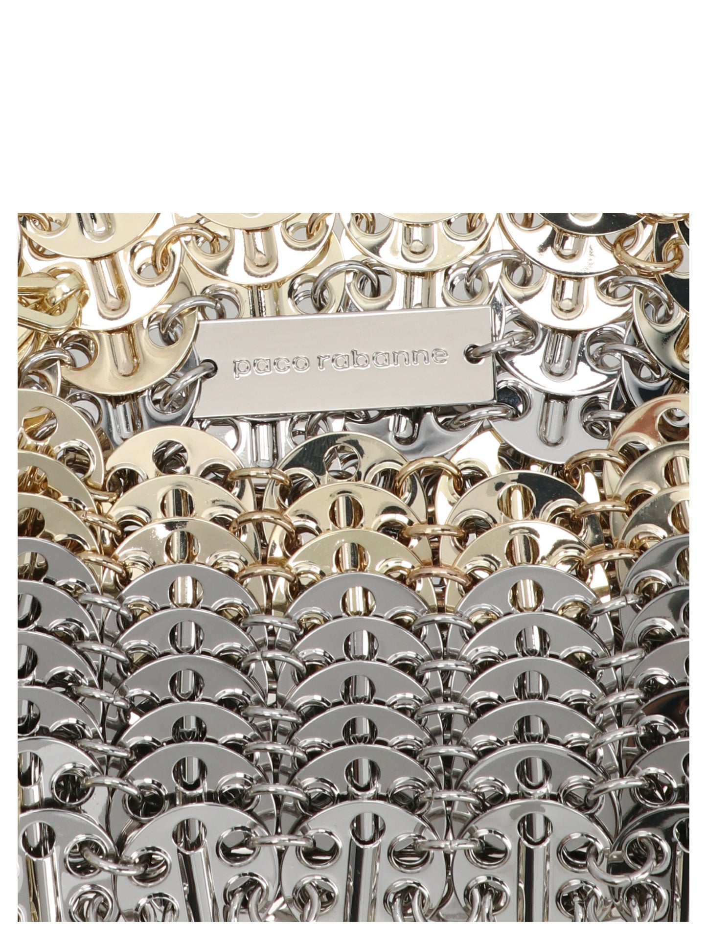 Paco Rabanne Schultertasche aus mehrfarbigem Messing
