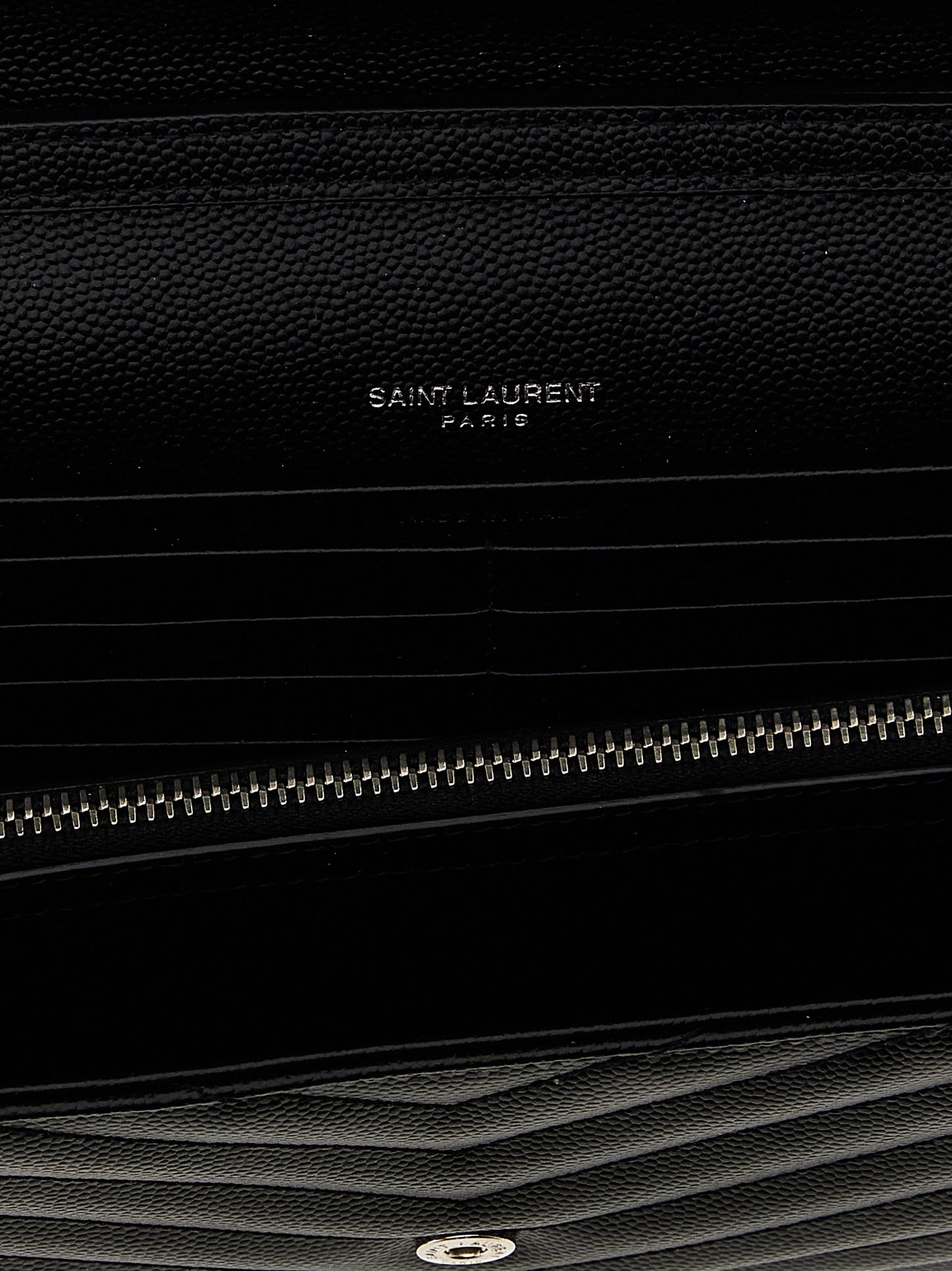 Saint Laurent Schwarze Kalbsleder-Clutch