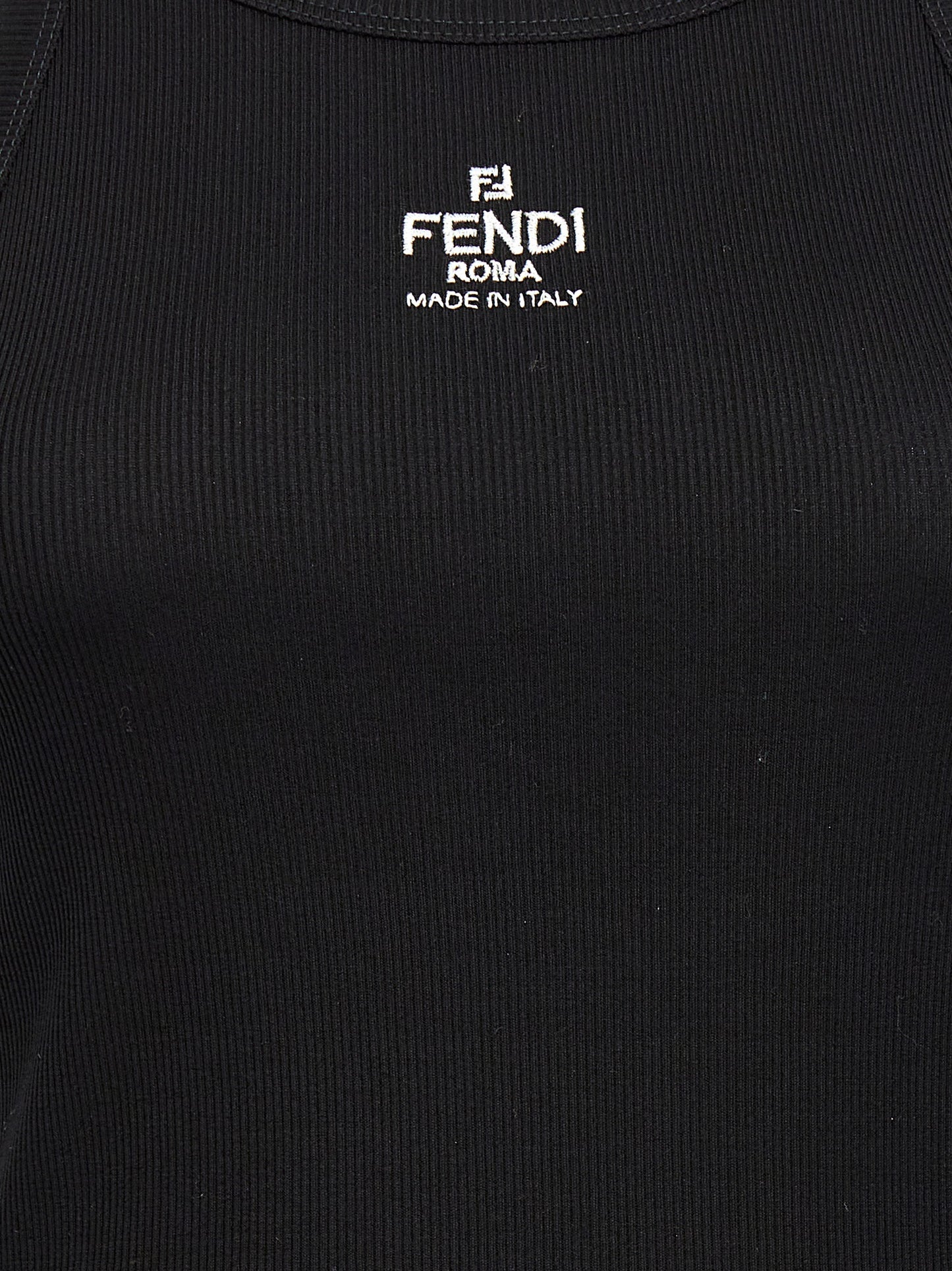 Fendi Schwarzes Baumwoll-T-Shirt