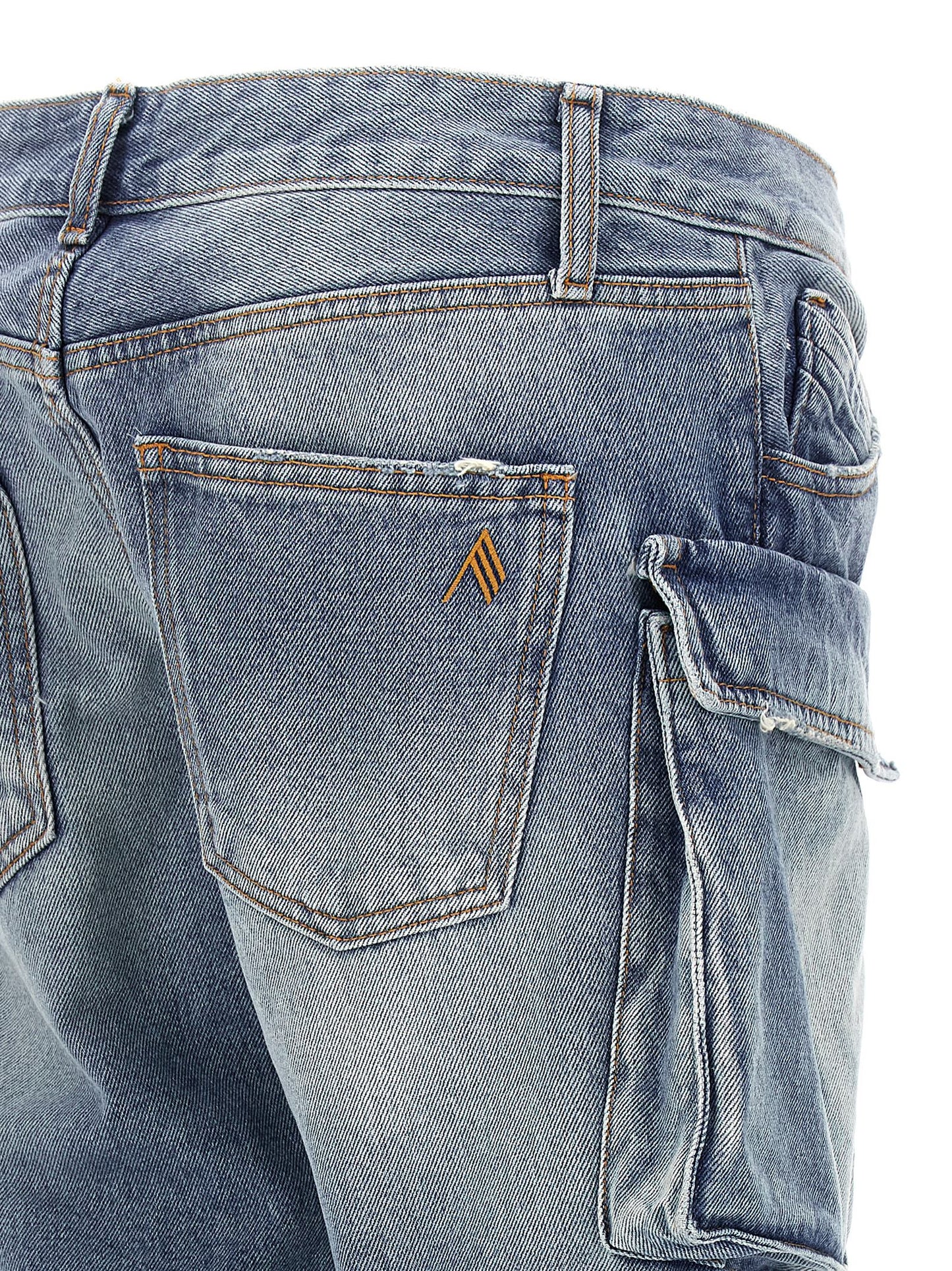 The Attico Blaue Baumwolljeans Denim