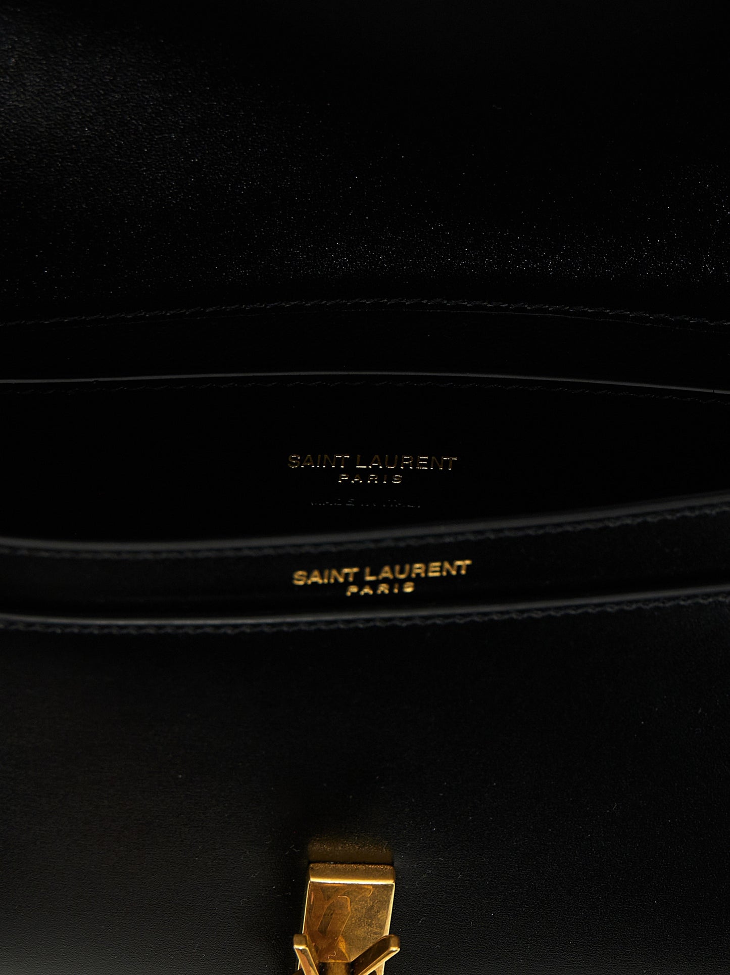 Borsa a tracolla Saint Laurent in pelle di vitello nera