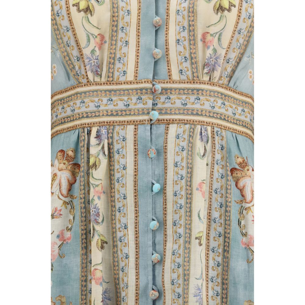 Zimmermann Mehrfarbiges Leinen-Freizeitkleid