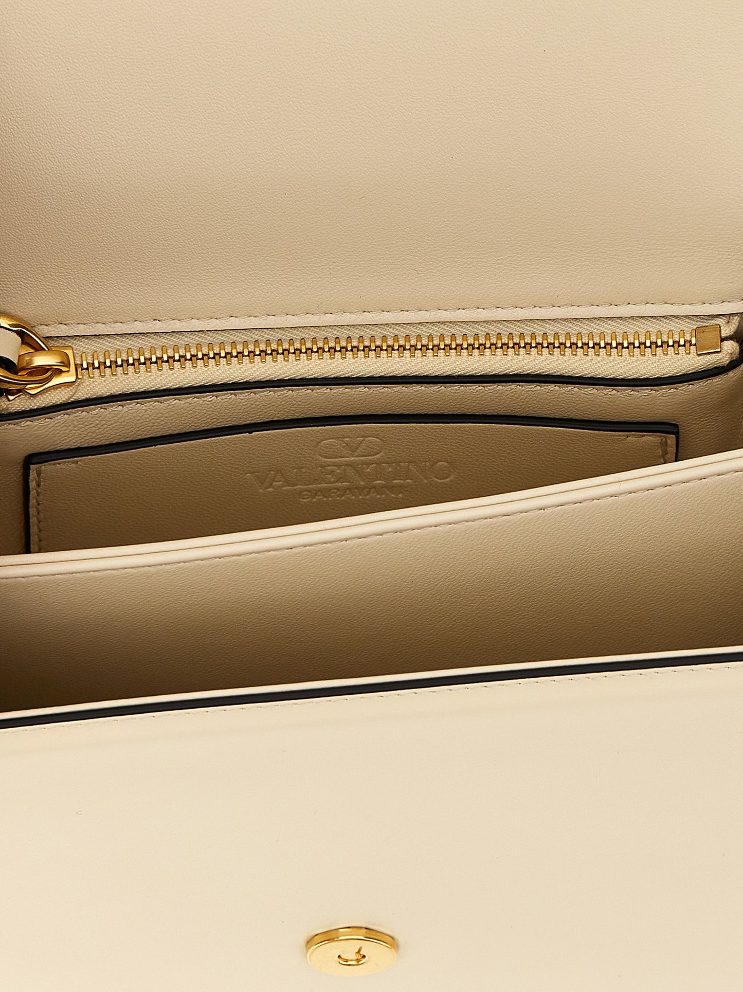 Valentino Garavani Weiße Kalbsleder-Schultertasche