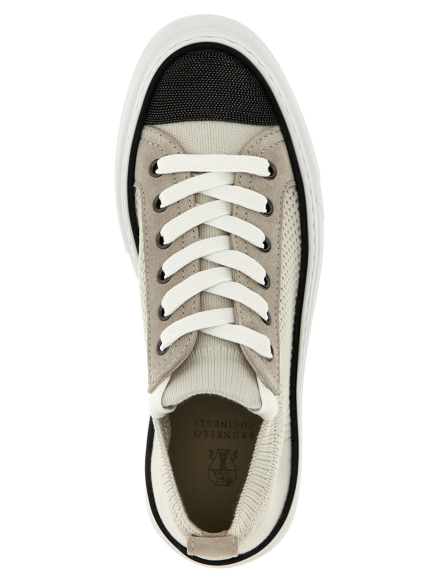 Brunello Cucinelli Mehrfarbige Low-Top-Sneaker aus Baumwolle