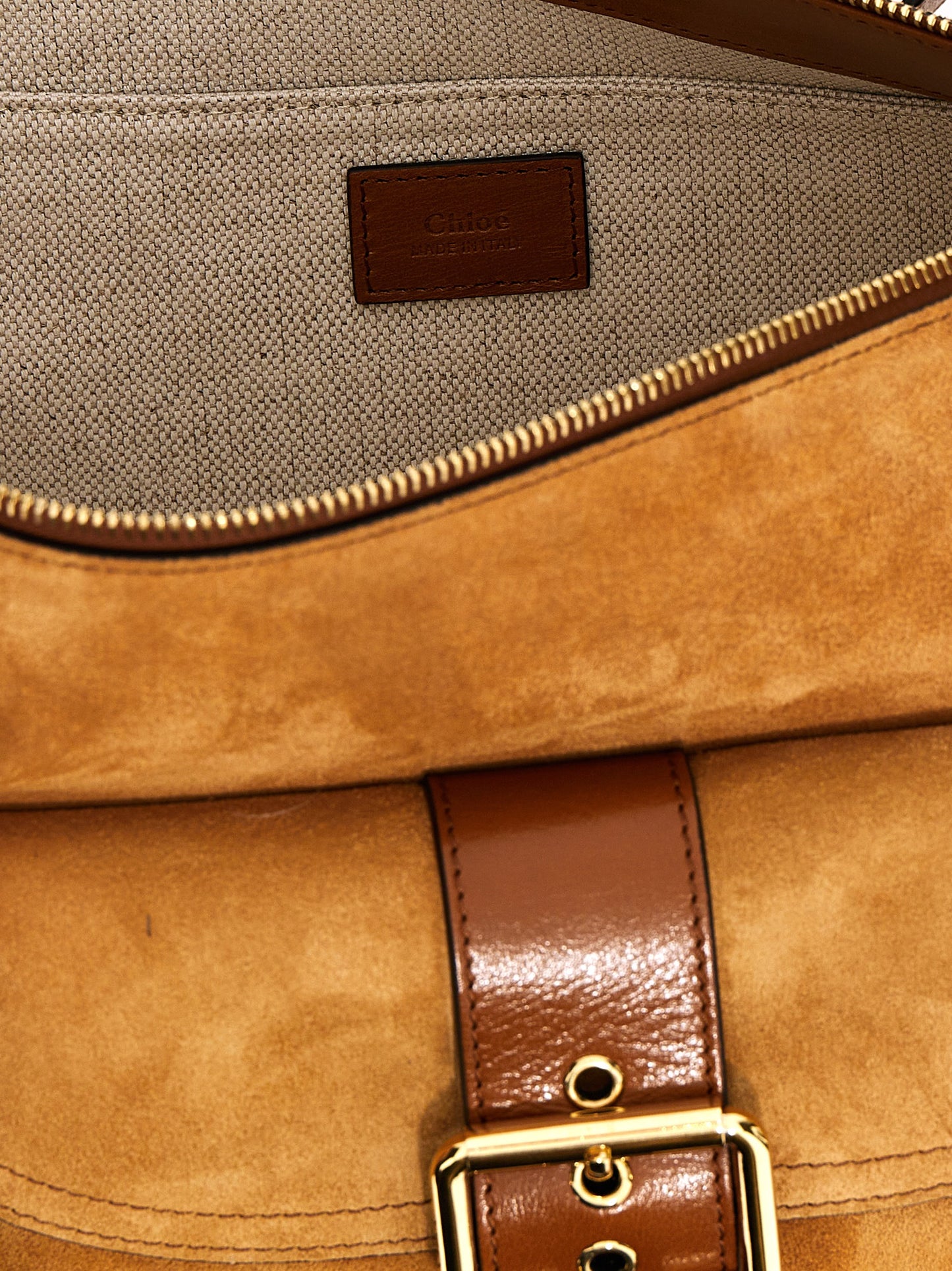 Chloé Braunes Kalbsleder Damen Crossbody Tasche