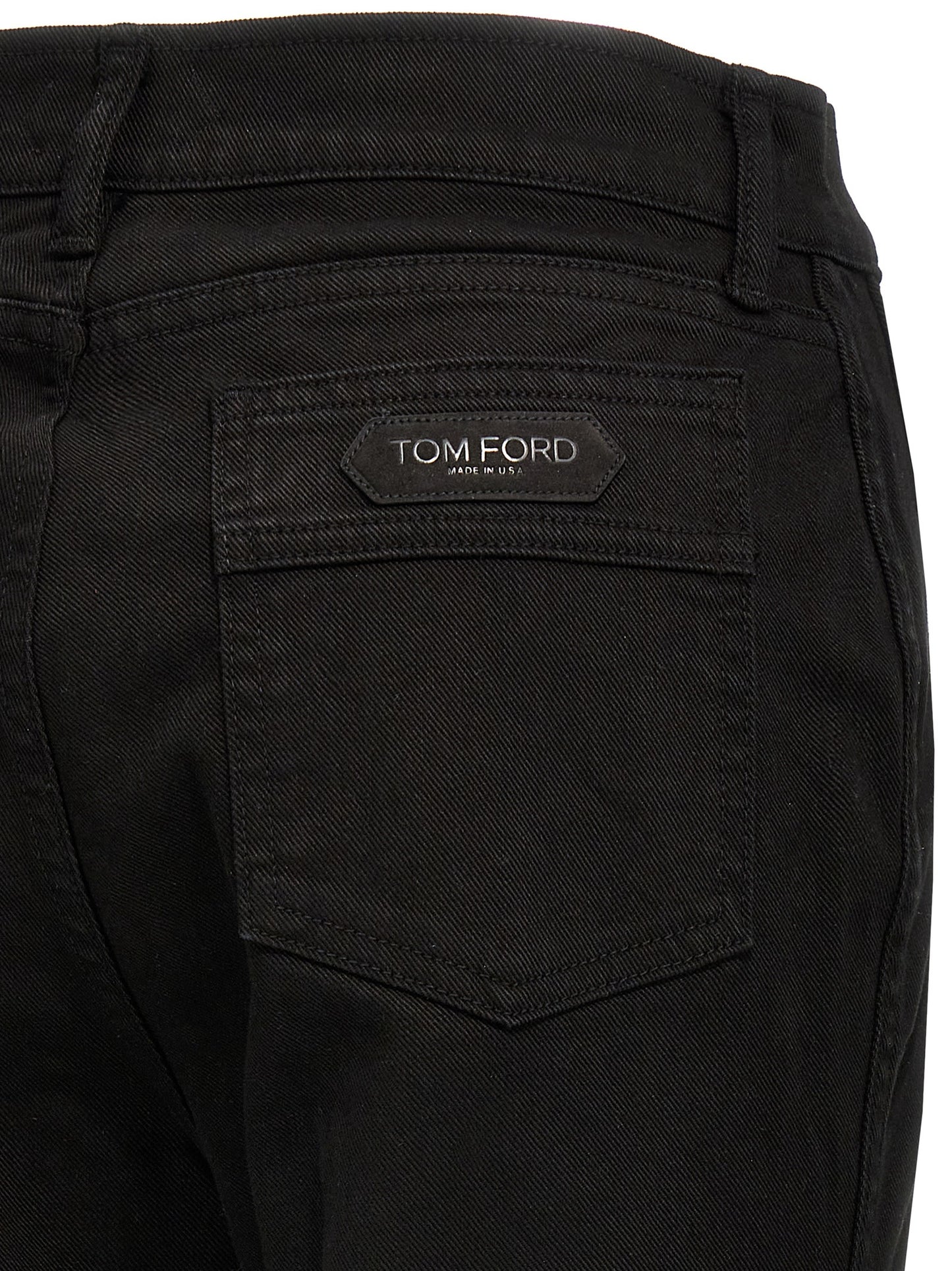 Tom Ford Schwarze Baumwoll-Schlagjeans