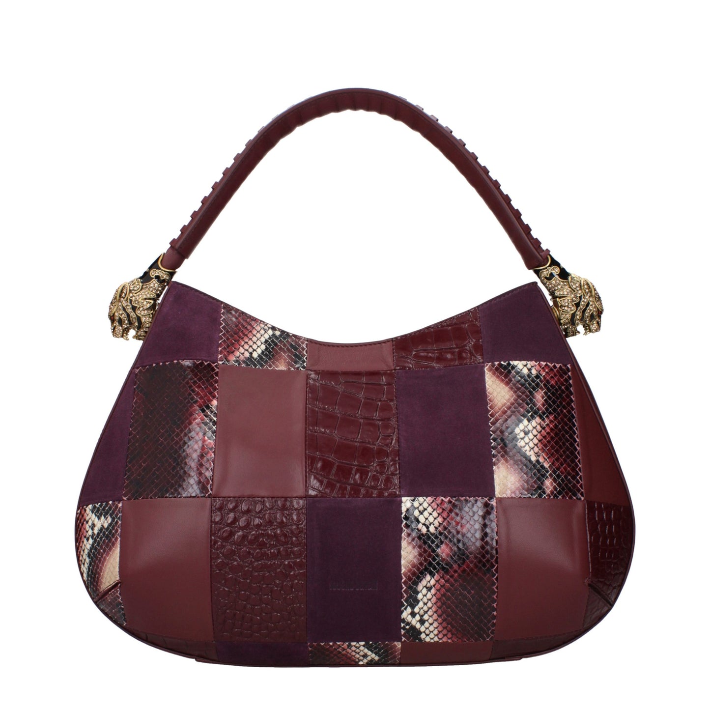 Roberto Cavalli Lila Lederhandtasche