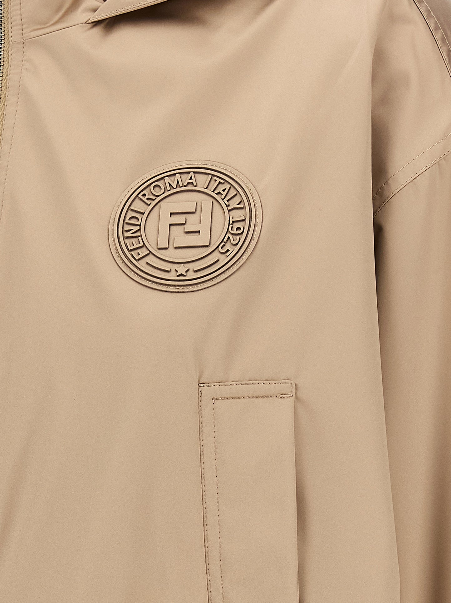 Fendi Braune Shell-Jacke aus Polyester