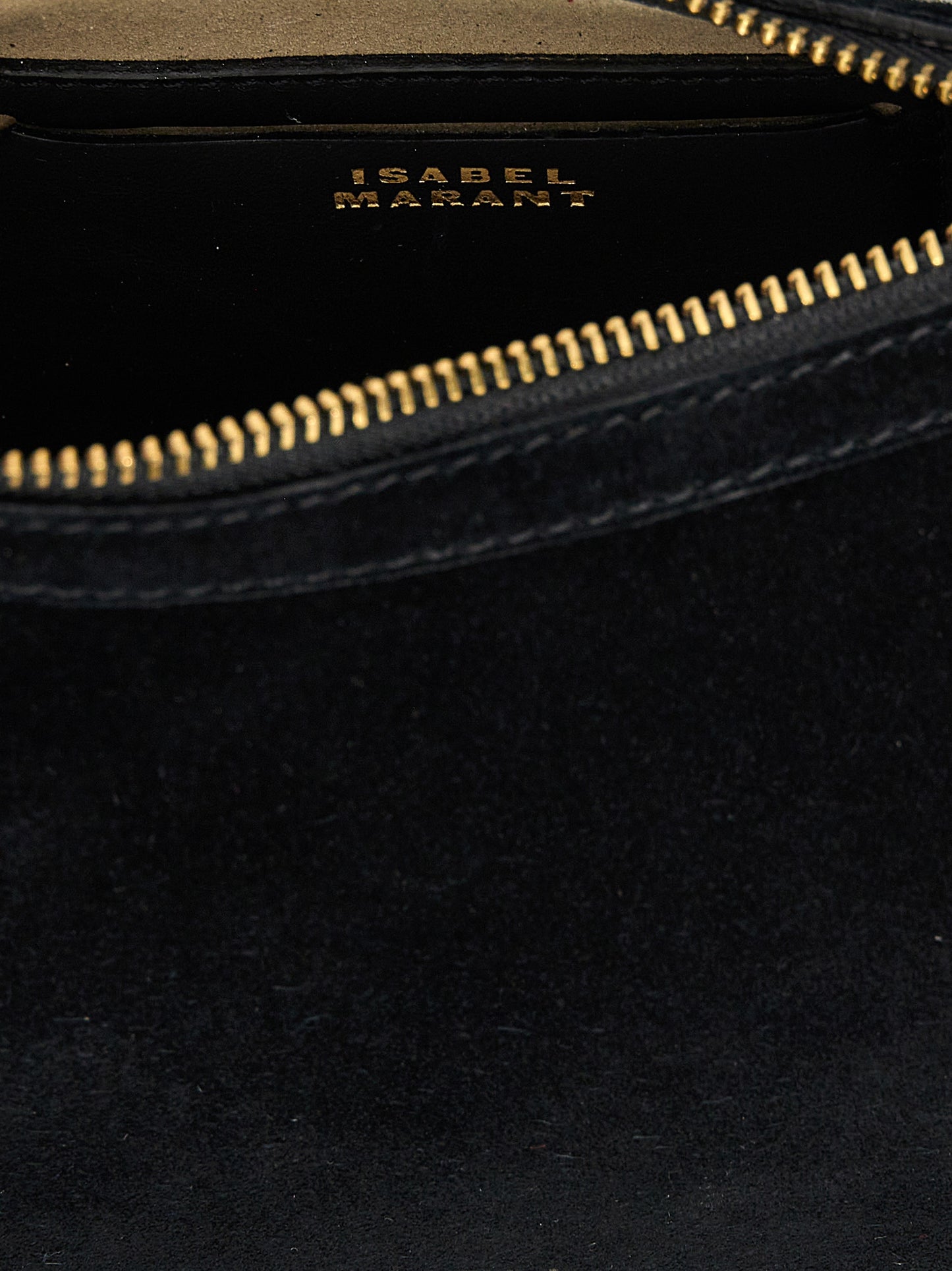 Isabel Marant Schwarze Kalbsleder-Schultertasche
