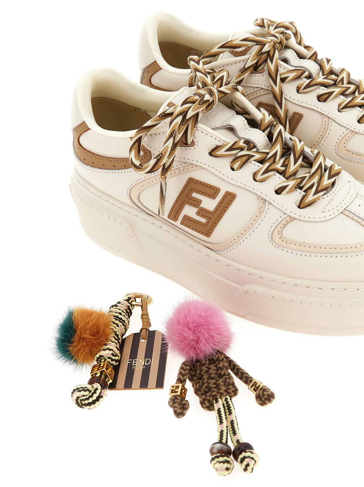 Fendi Match sneakers platform multicolore in pelle di vitello