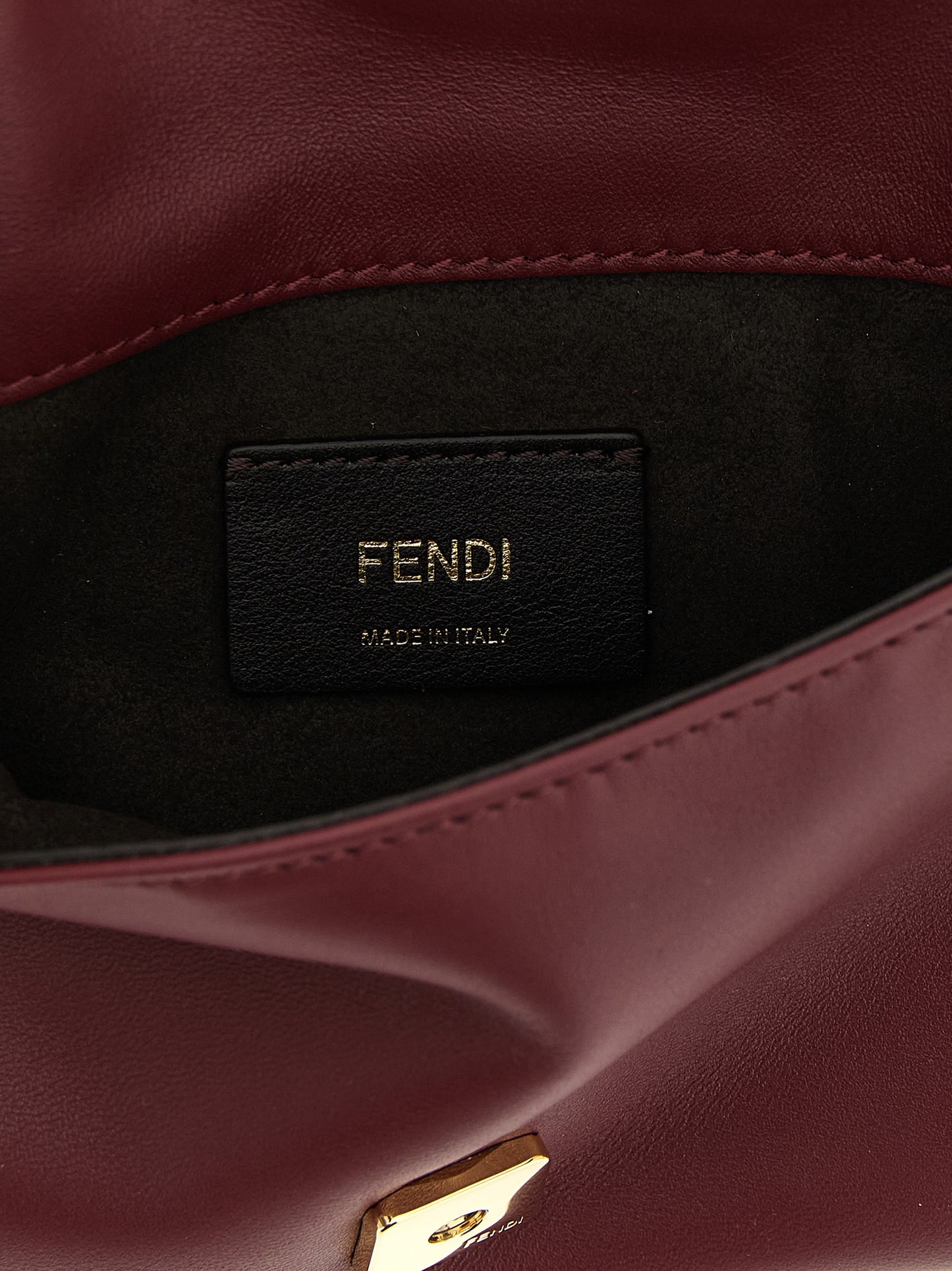 Fendi Bordeaux Lammleder Clutch Bag