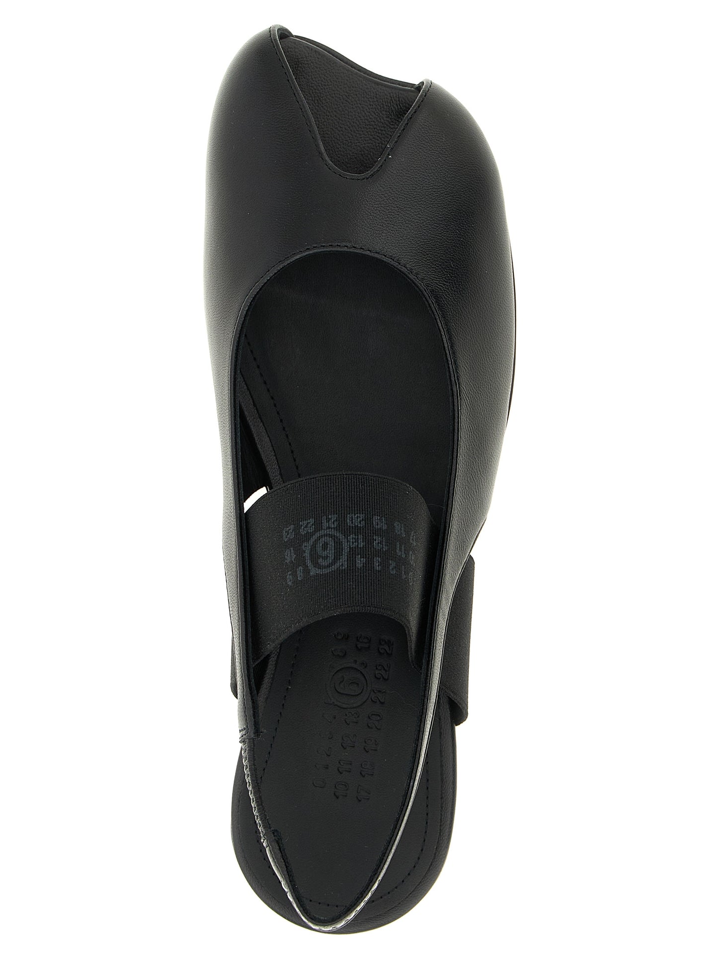MM6 Maison Margiela Schwarze Lammleder-Sandalen