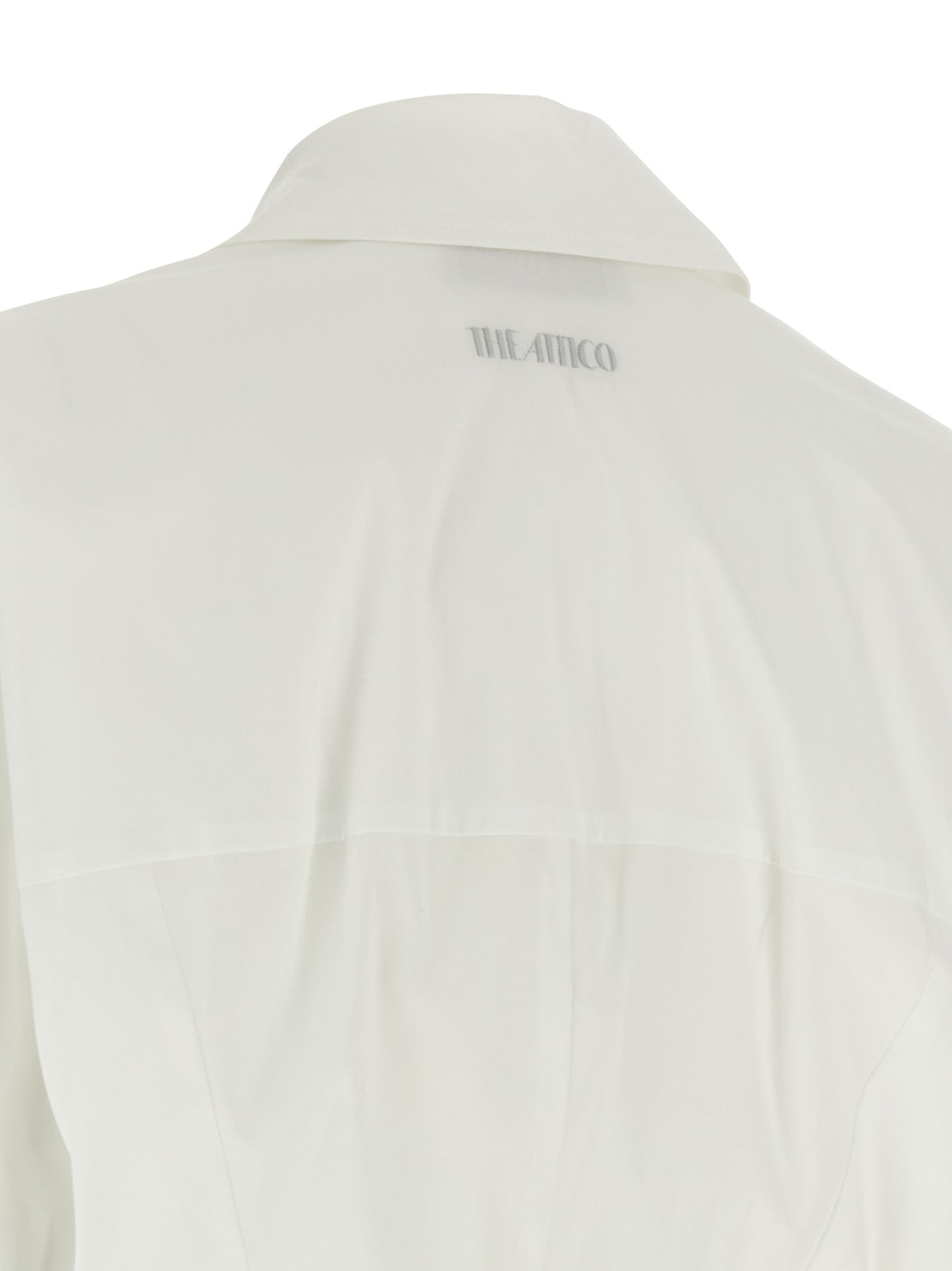 The Attico Weißes Baumwoll-Kurzkleid