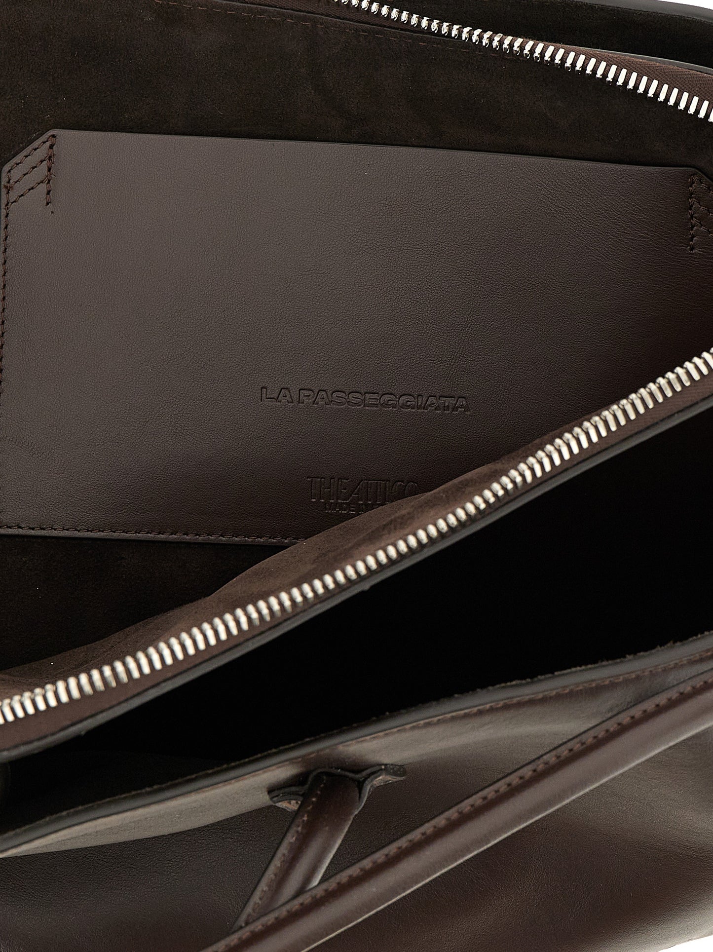 The Attico Braunes Kalbsleder Damen Crossbody Tasche
