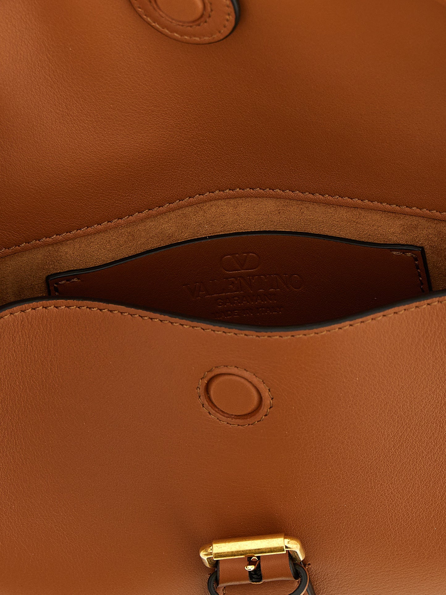 Valentino Garavani Braunes Kalbsleder Damen Crossbody Tasche