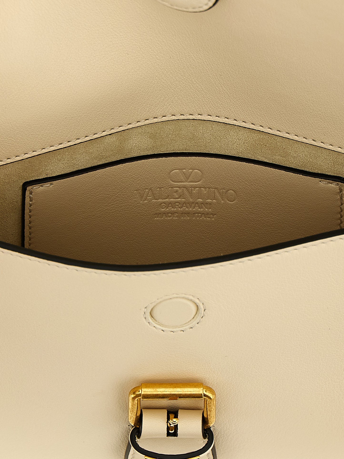Valentino Garavani Weiße Kalbsleder-Schultertasche